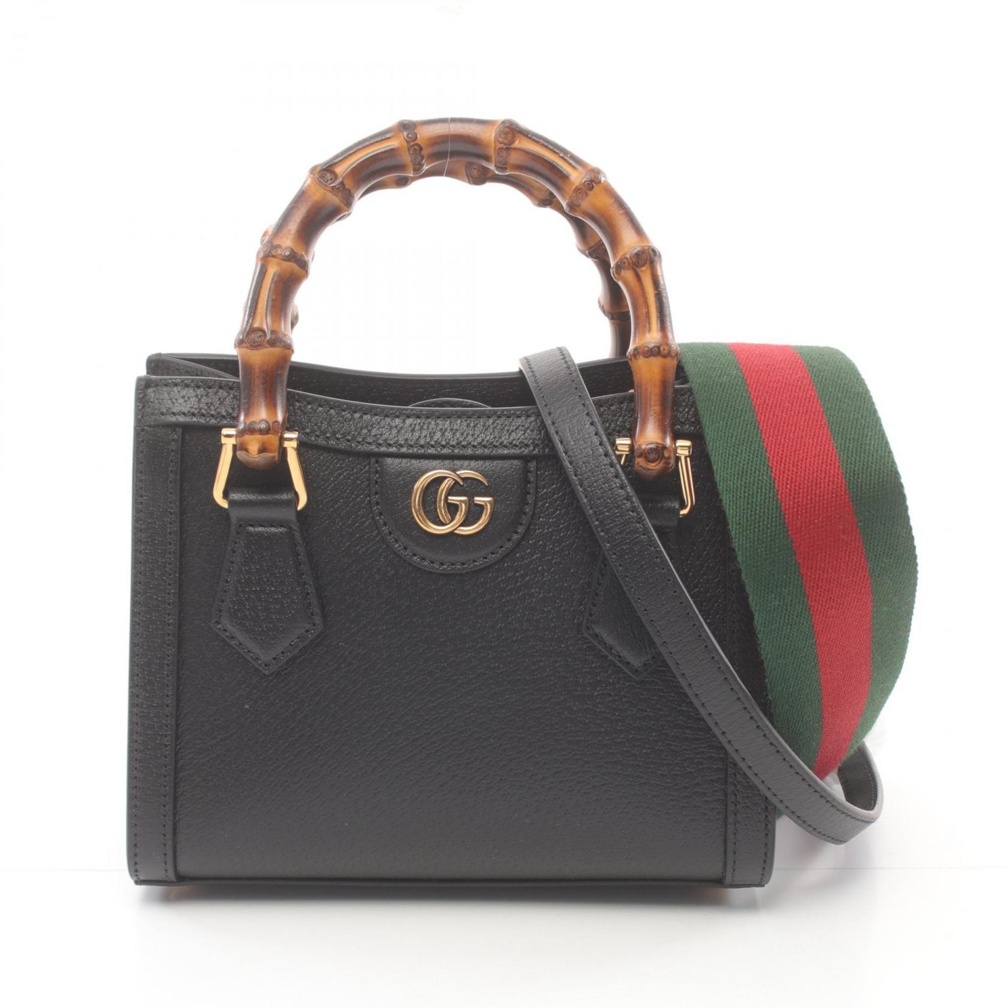 Gucci Black Leather Tote Bag (Pre-Owned)