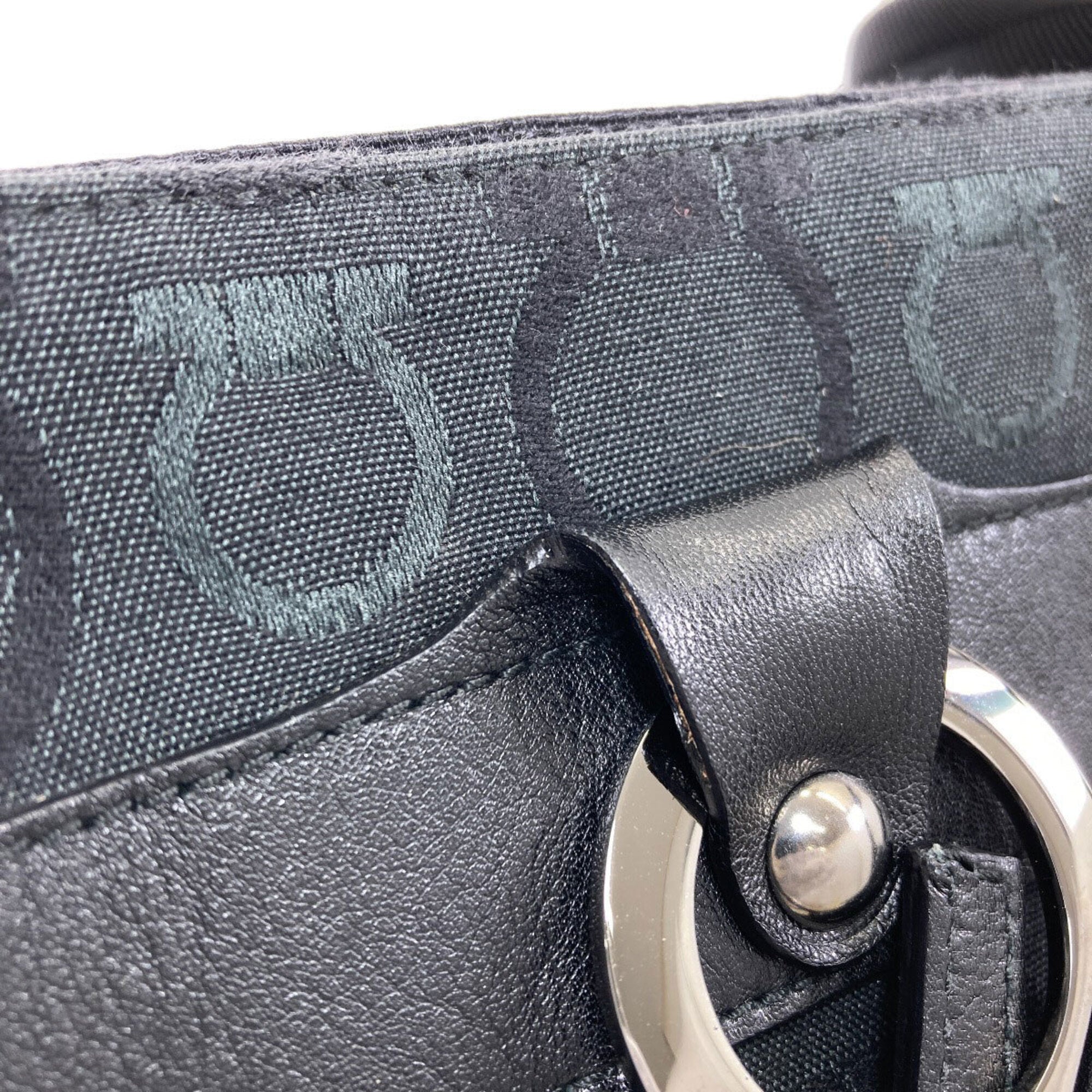 Salvatore Ferragamo Black Canvas Tote Bag (Pre-Owned)