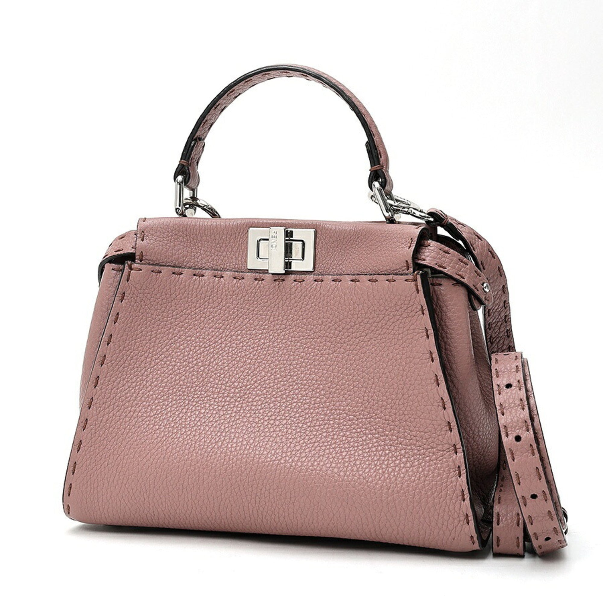 Fendi Peekaboo Leather Shoulder Bag (Pre-Owned)