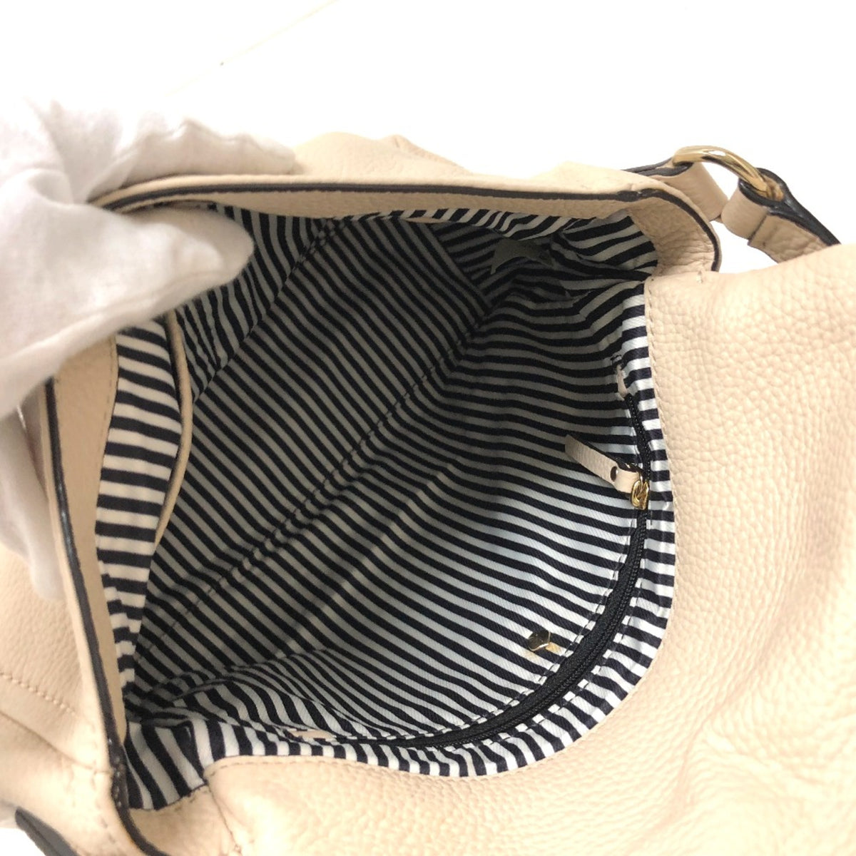 Kate Spade Beige Leather Shoulder Bag (Pre-Owned)