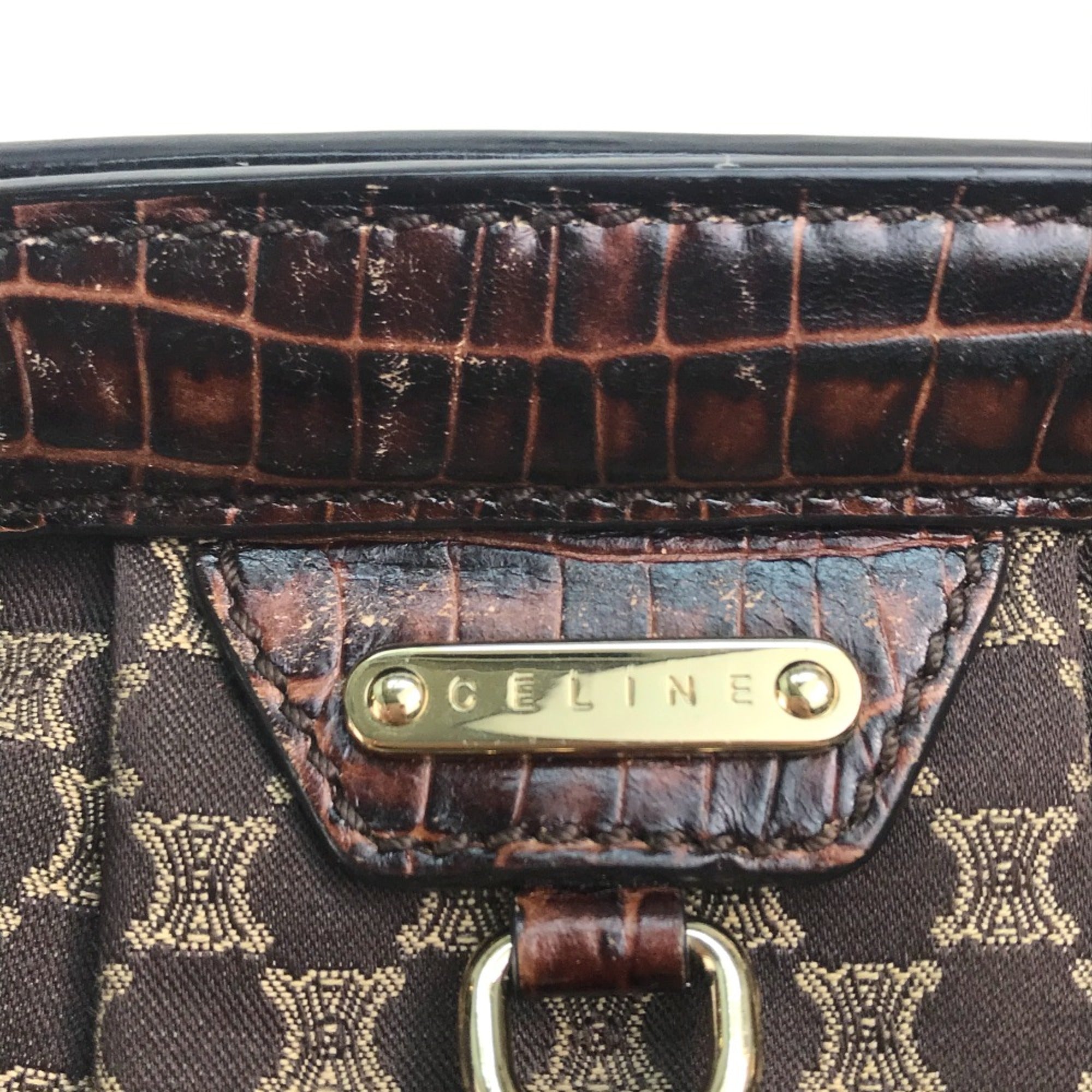 Celine Brown Leather Shoulder Bag (Pre-Owned)