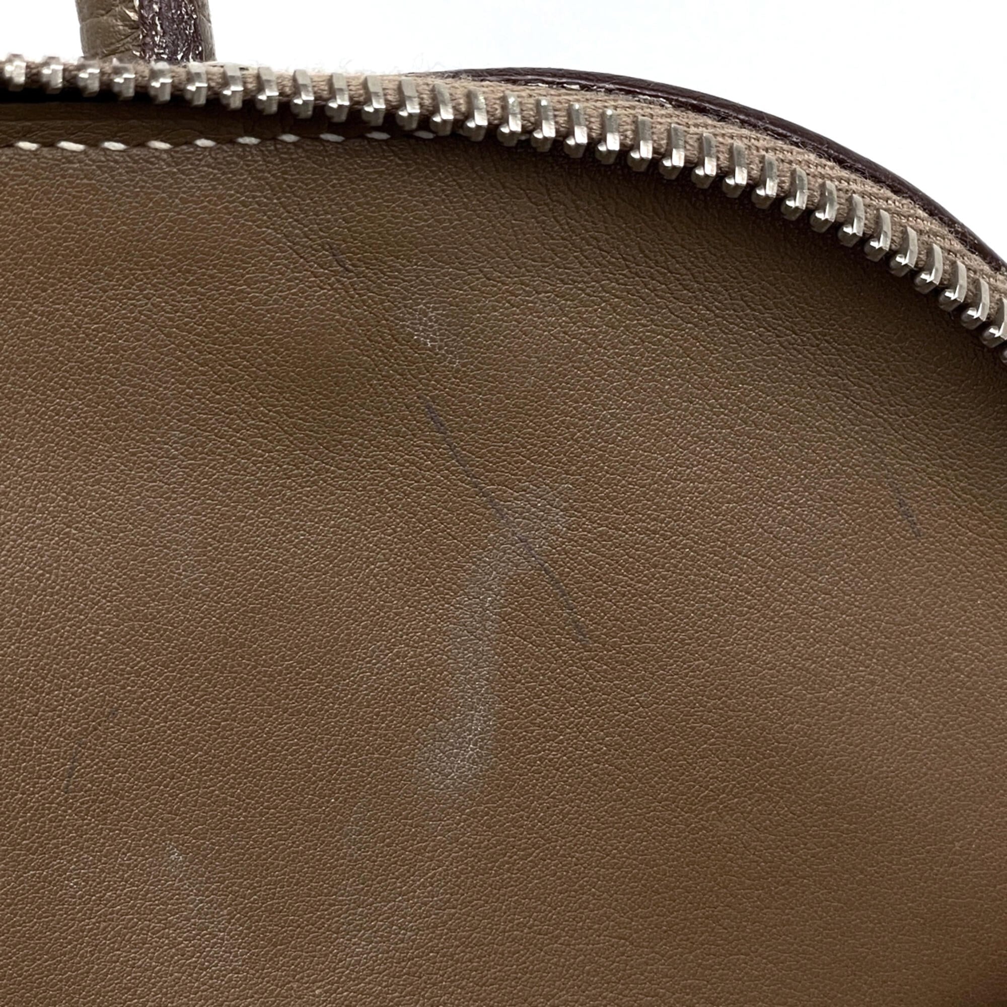 Hermes Etoupe Gray Taurillon Clemence Leather Handbag (Pre-Owned)