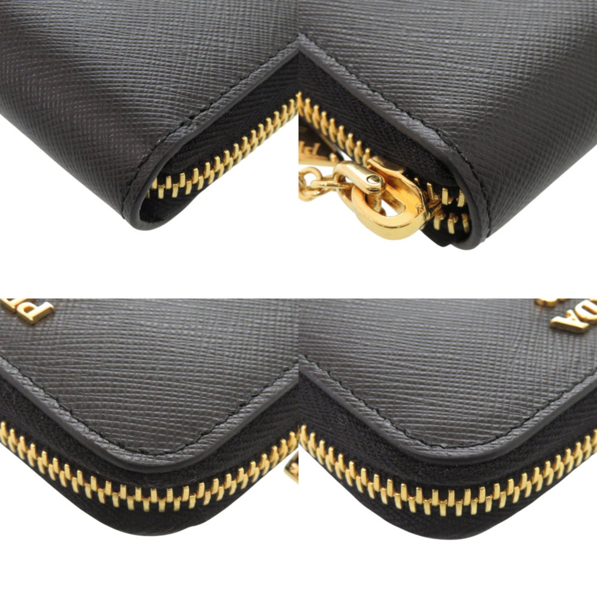 Prada Black Saffiano Metal Coin Purse/Coin Case (Pre-Owned)