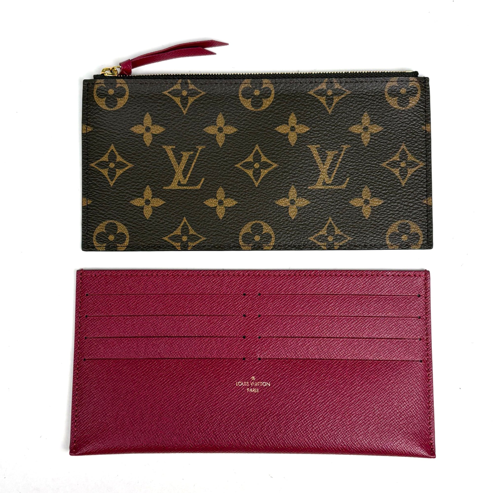 Louis Vuitton Monogram Brown Fuchsia Monogram Clutch Bag Pochette Shoulder Bag (Pre-Owned)