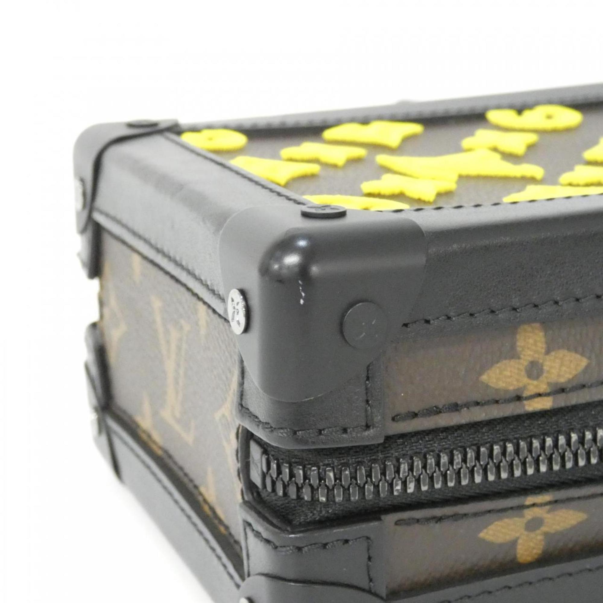 Louis Vuitton Black Jaune Yellow Coated Canvas Shoulder Bag (Pre-Owned)