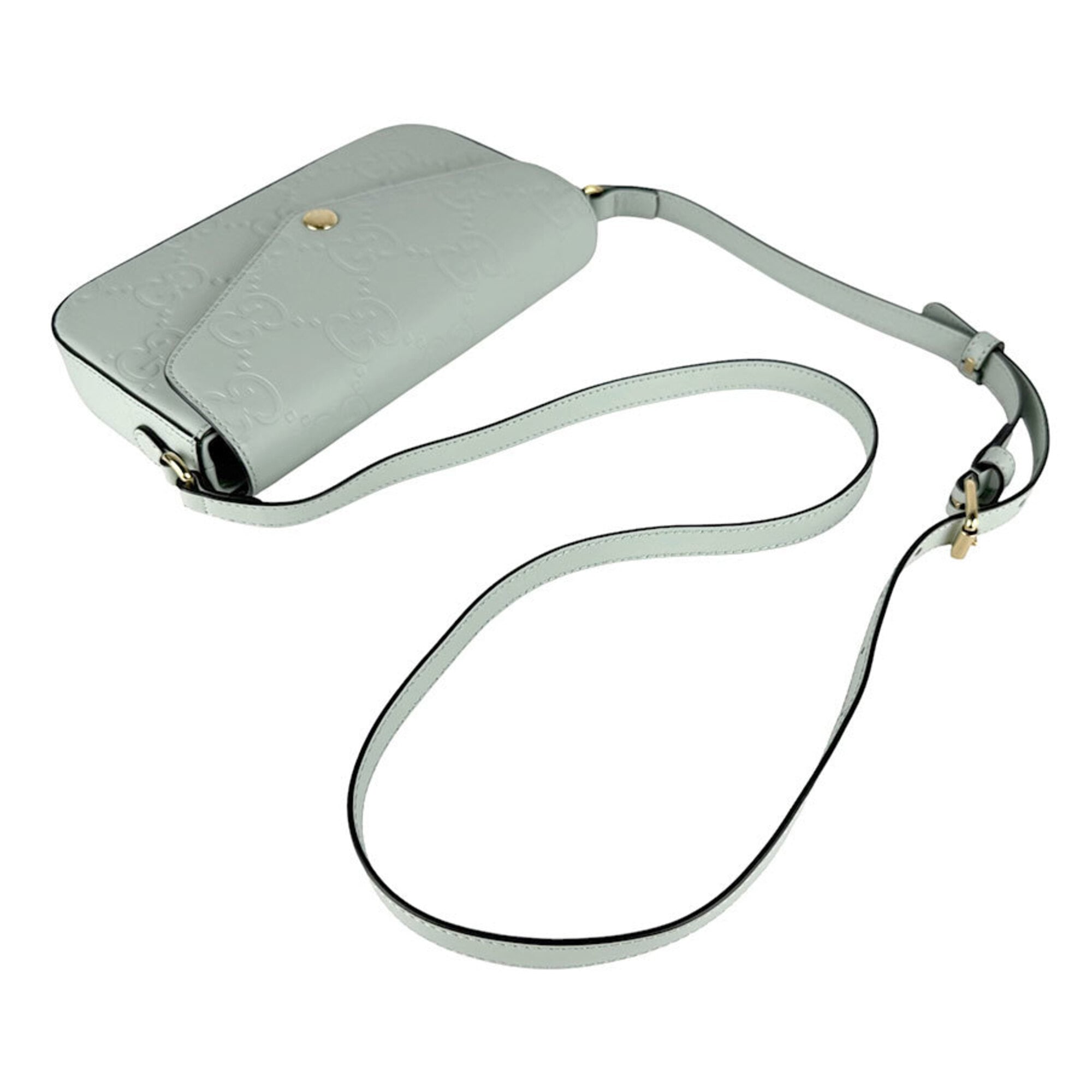 Gucci Light Green Leather Shoulder Bag (Pre-Owned)