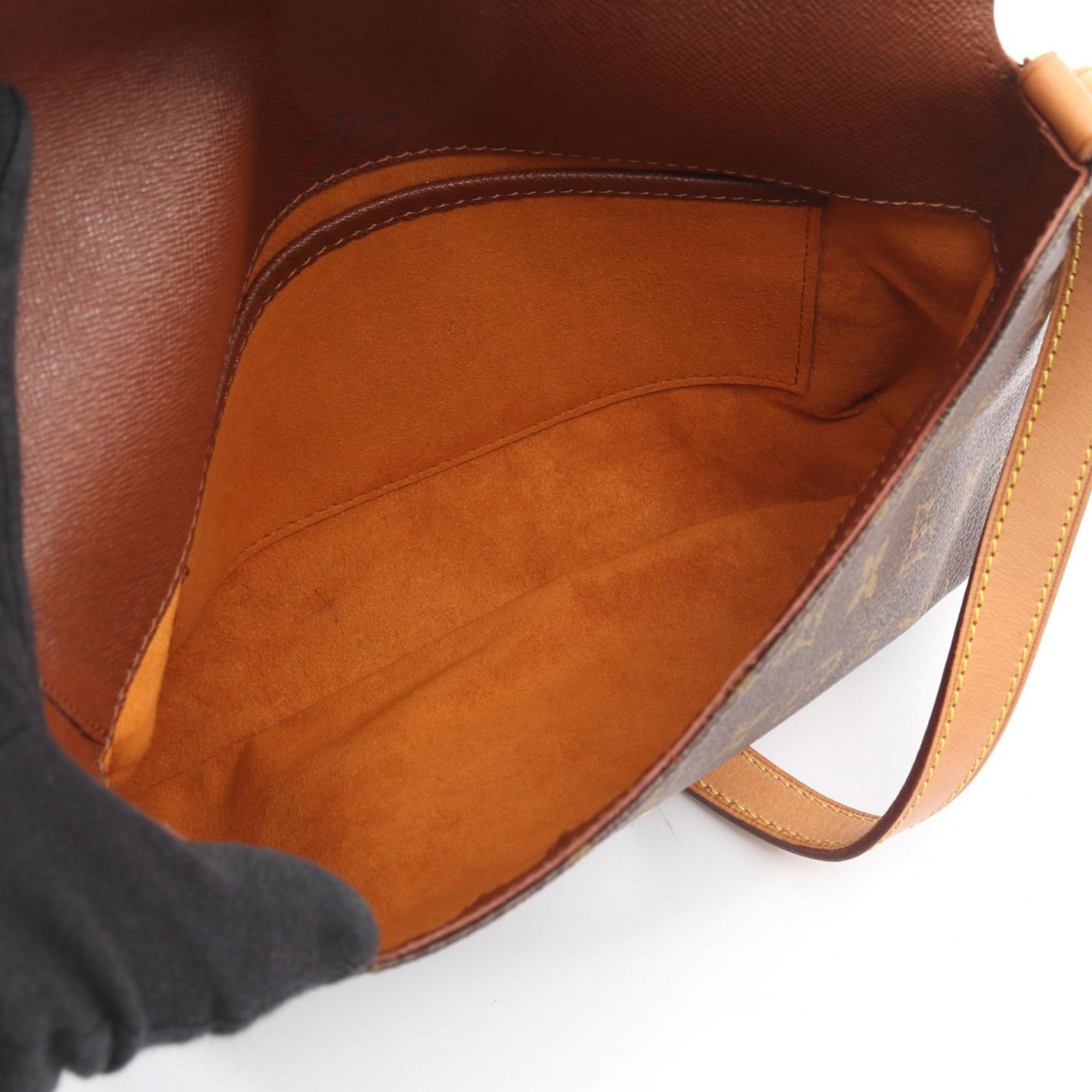 Louis Vuitton Brown Monogram Coated Canvas Leather Shoulder Bag (Pre-Owned)