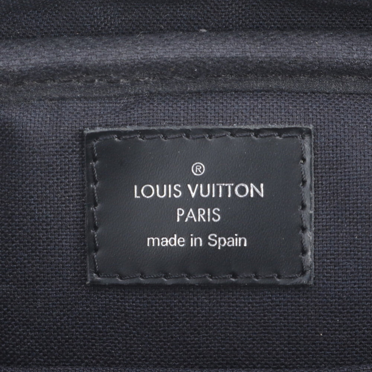 Louis Vuitton Black Leather Coated Canvas Pouch Sling Bag (Pre-Owned)