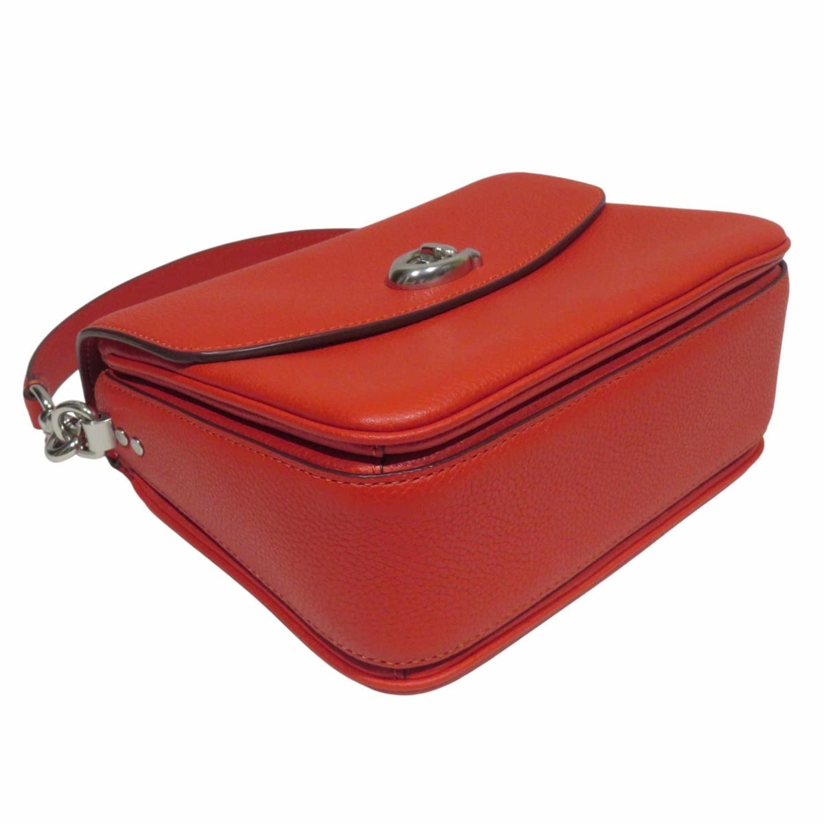 Coach Red Color Leather Shoulder Bag (Pre-Owned)