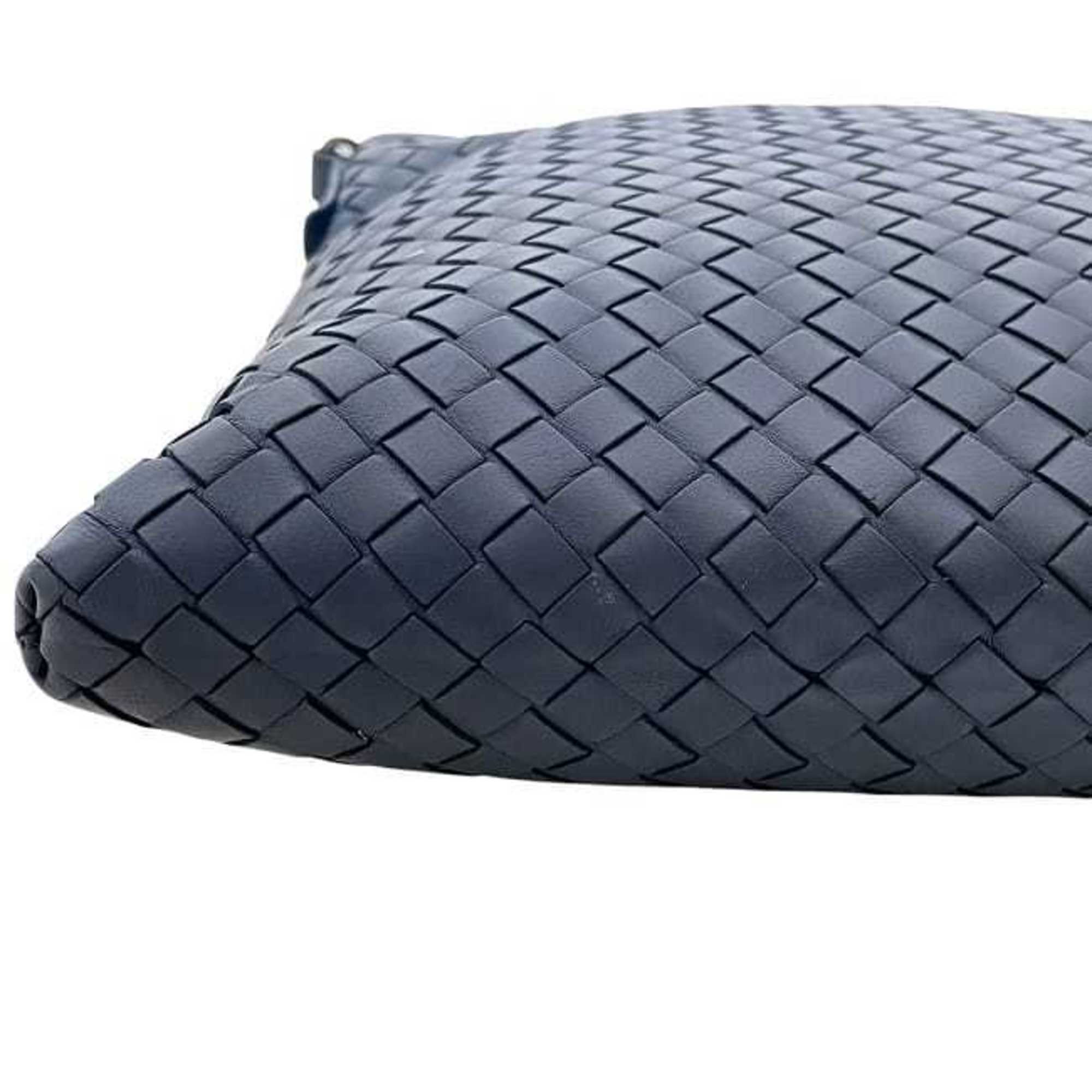 Bottega Veneta Blue Intrecciato Shoulder Bag (Pre-Owned)