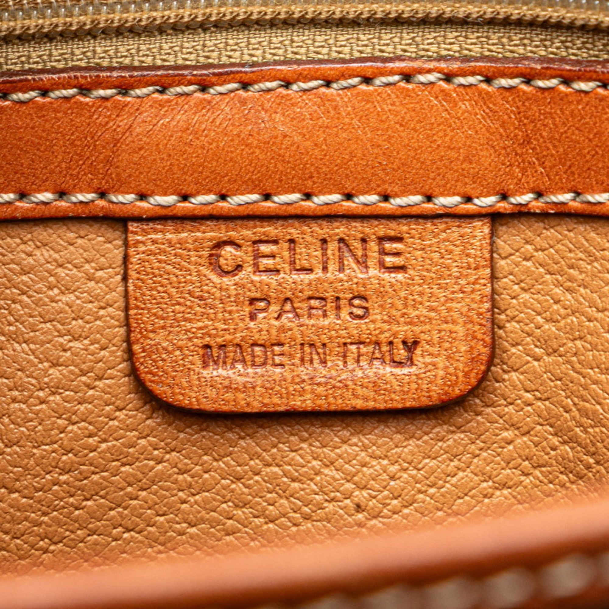 Celine Brown Pvc Leather Handbag Shoulder Bag (Pre-Owned)