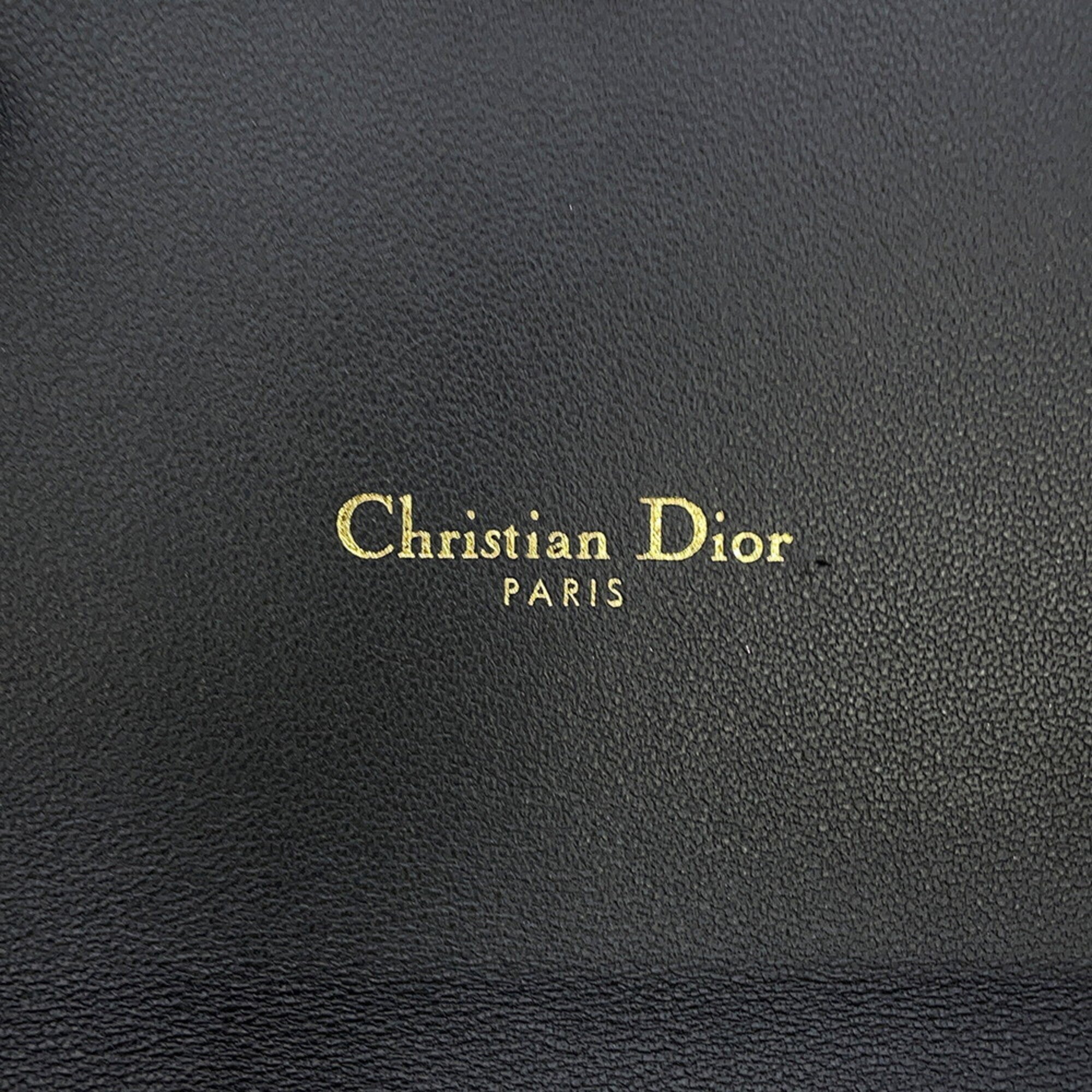 Christian Dior Black Multi-Color Leather Chain/Shoulder Wallet (Pre-Owned)