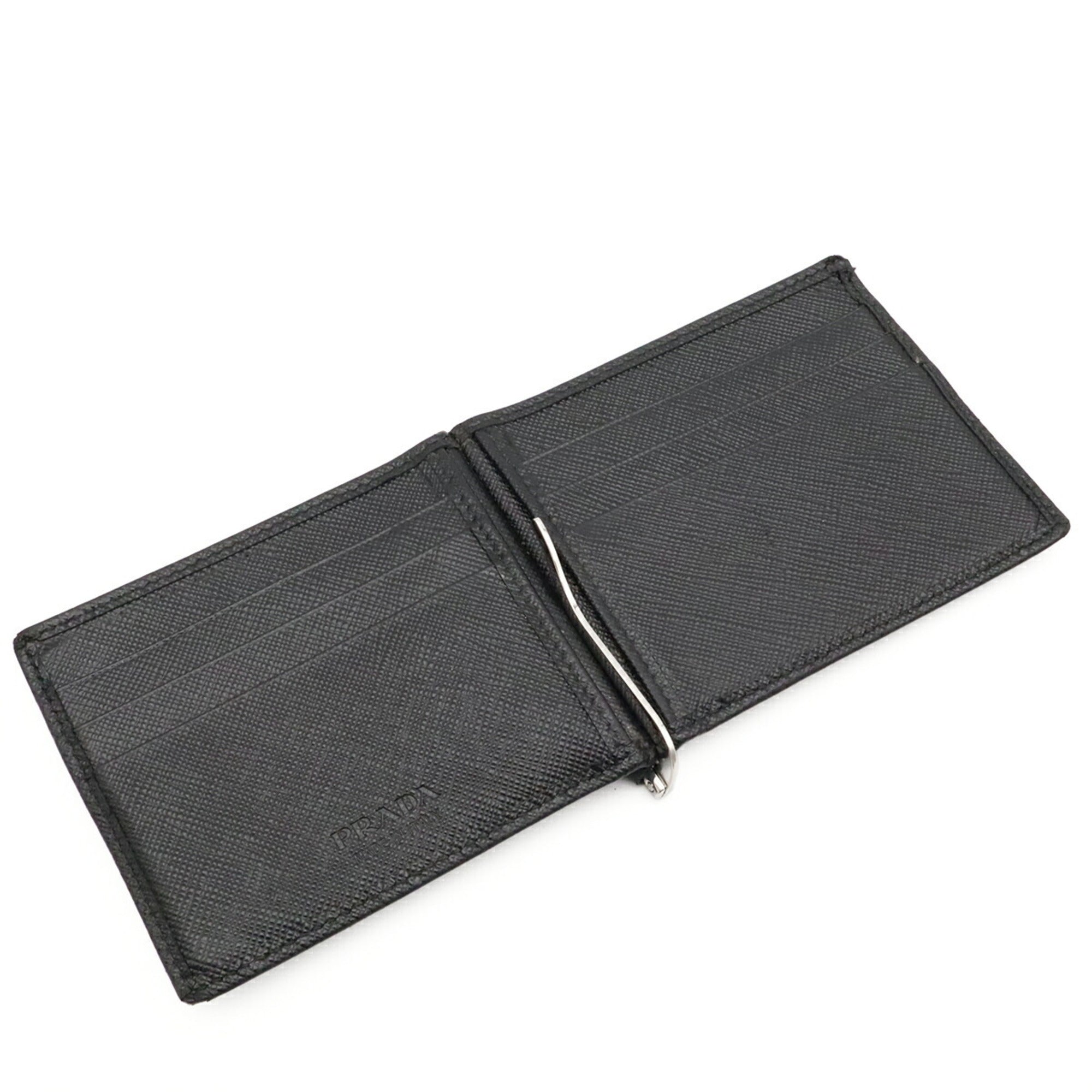 Prada Black Nero Leather Wallet (Bi-Fold) (Pre-Owned)