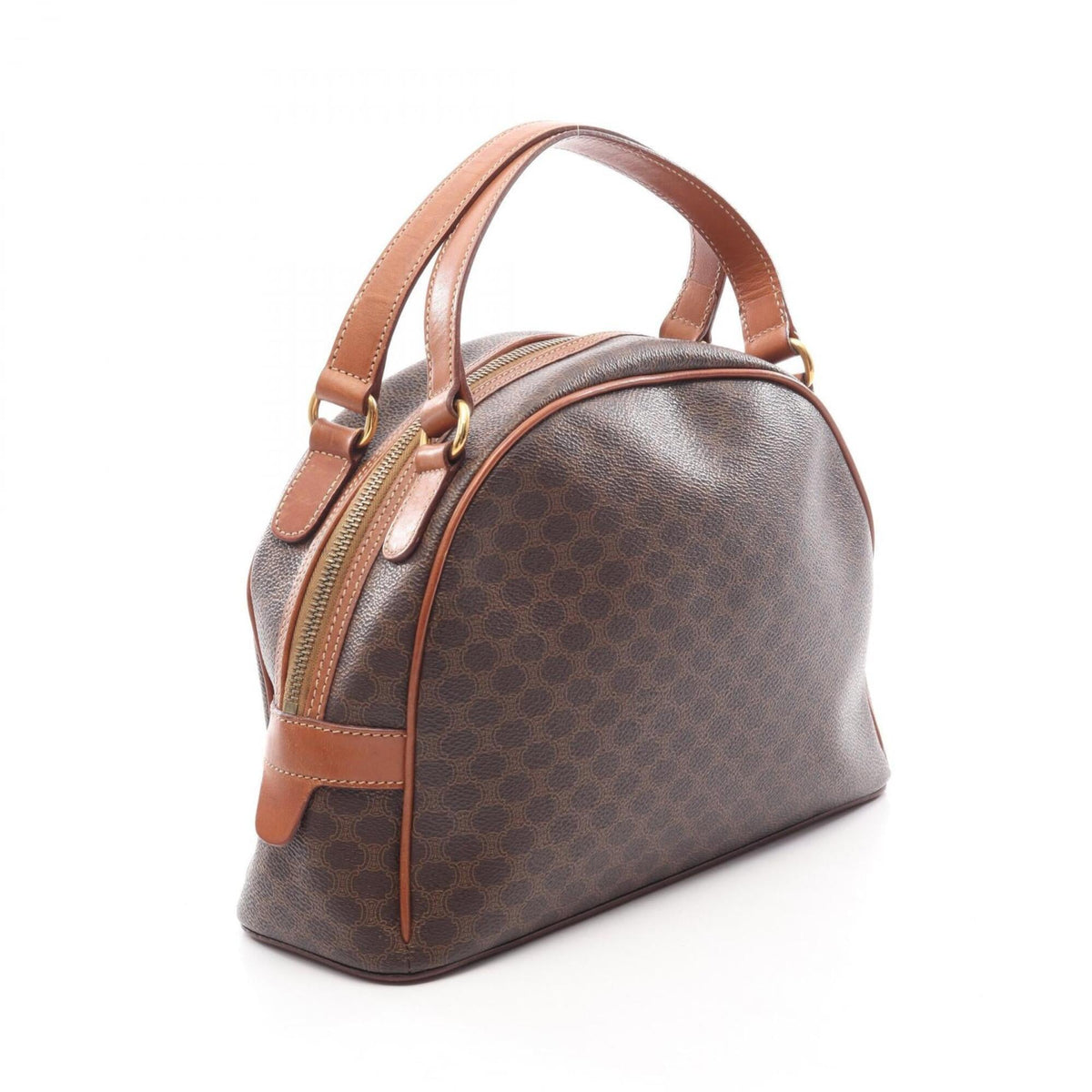 Celine Beige Brown Coated Canvas Handbag (Pre-Owned)