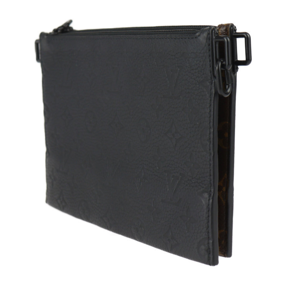 Louis Vuitton Black Brown Monogram Monogram Monogram Empreinte Clutch Bag Pouch Shoulder Bag (Pre-Owned)