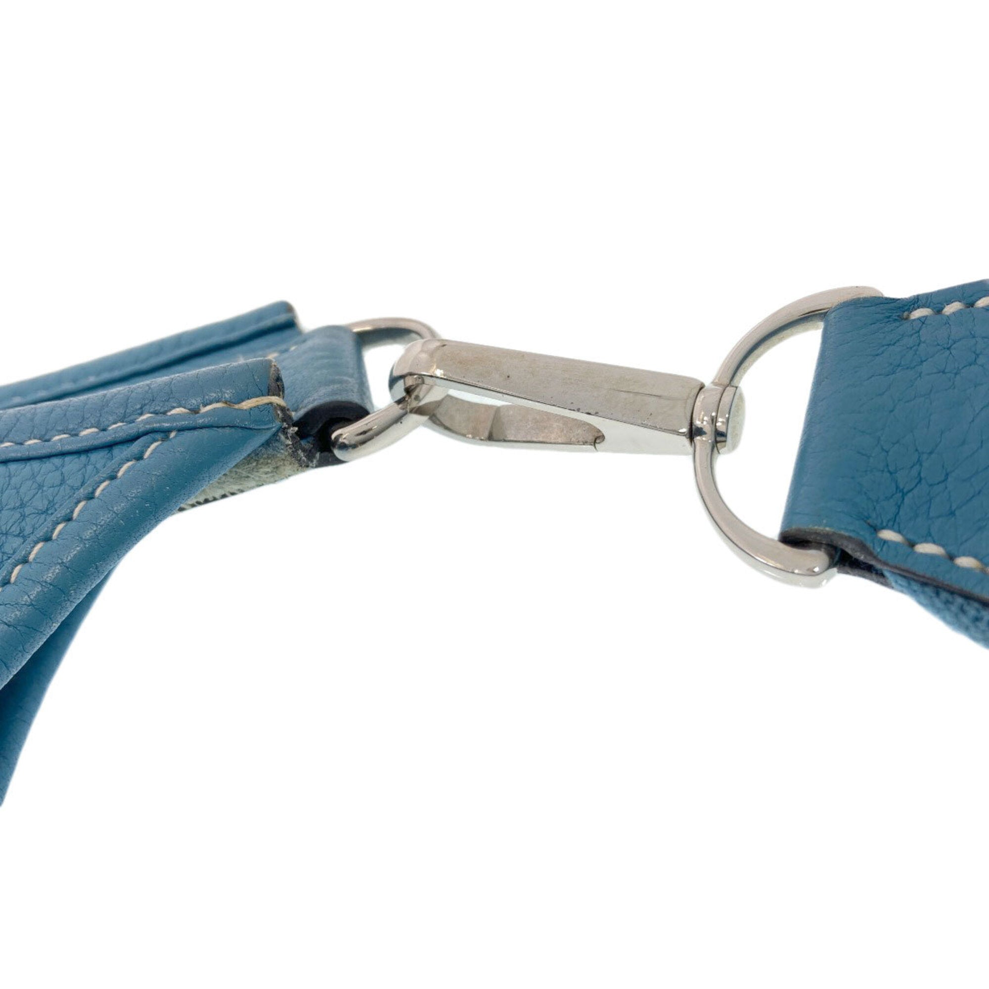 Hermes Blue Taurillon Clemence Leather Shoulder Bag (Pre-Owned)