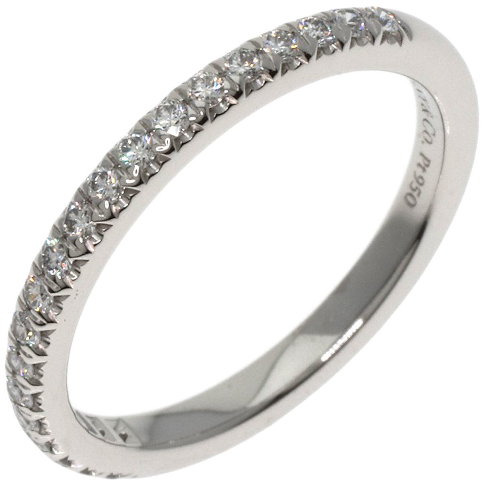 Tiffany Platinum Platinum 950 Band Ring (Pre-Owned)