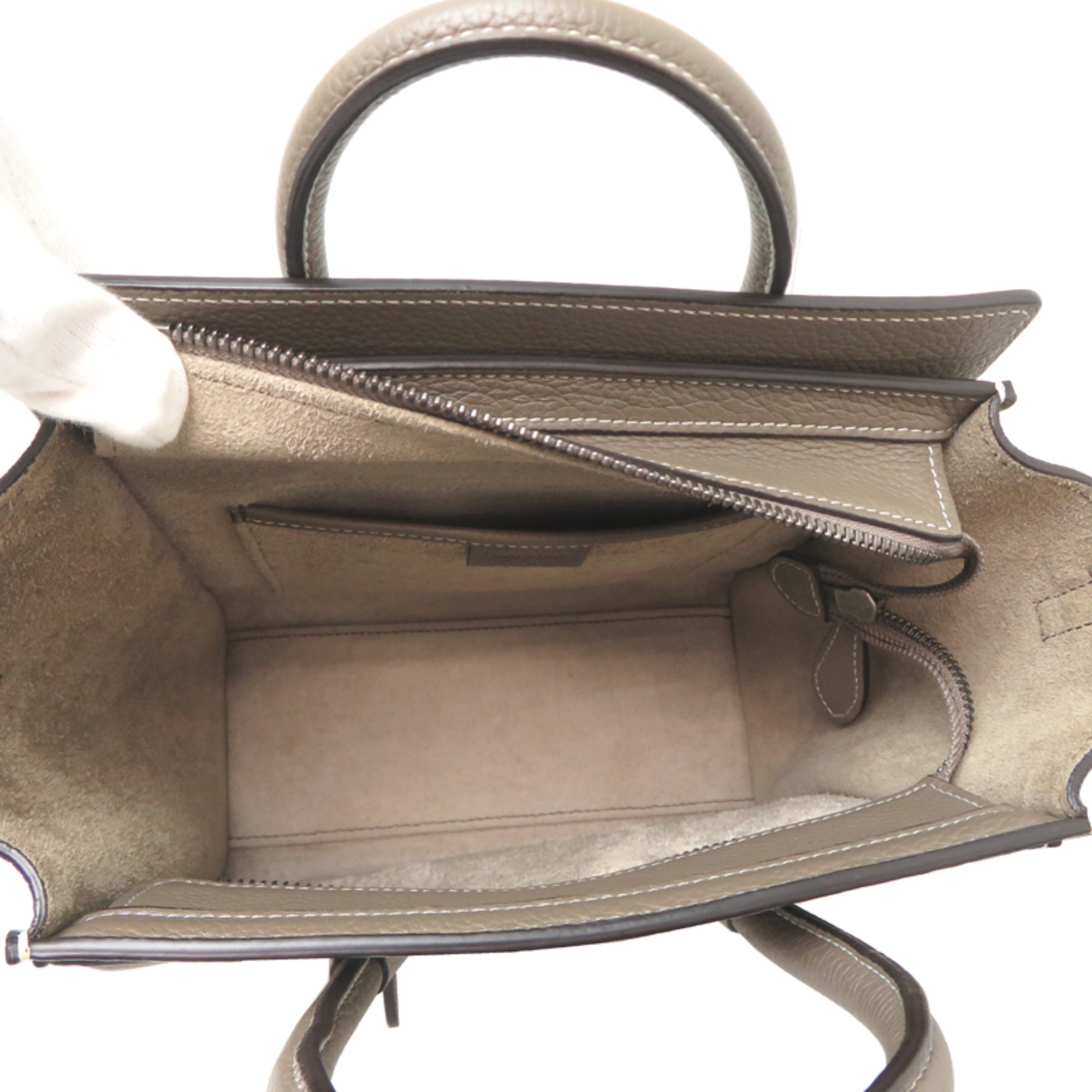 Celine Grayish Leather Handbag (Pre-Owned)