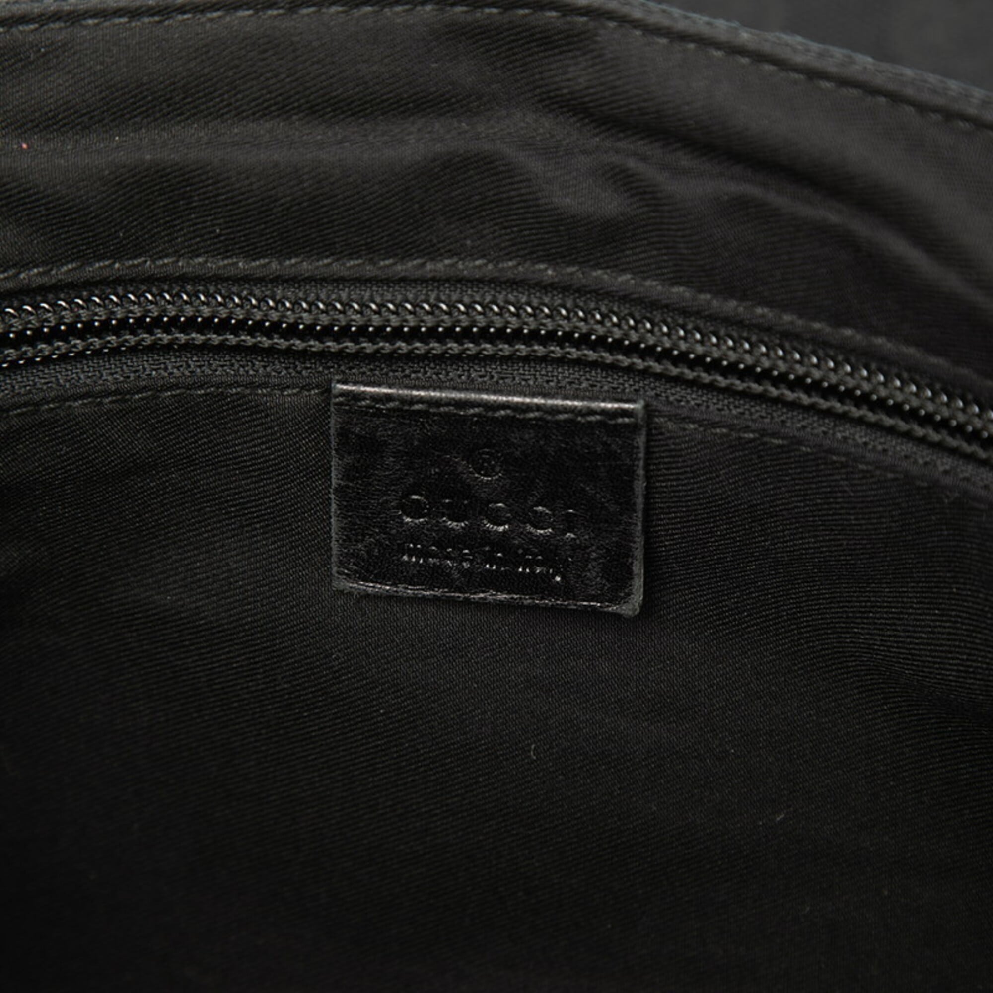 Gucci Black Canvas Leather Shoulder Bag (Pre-Owned)