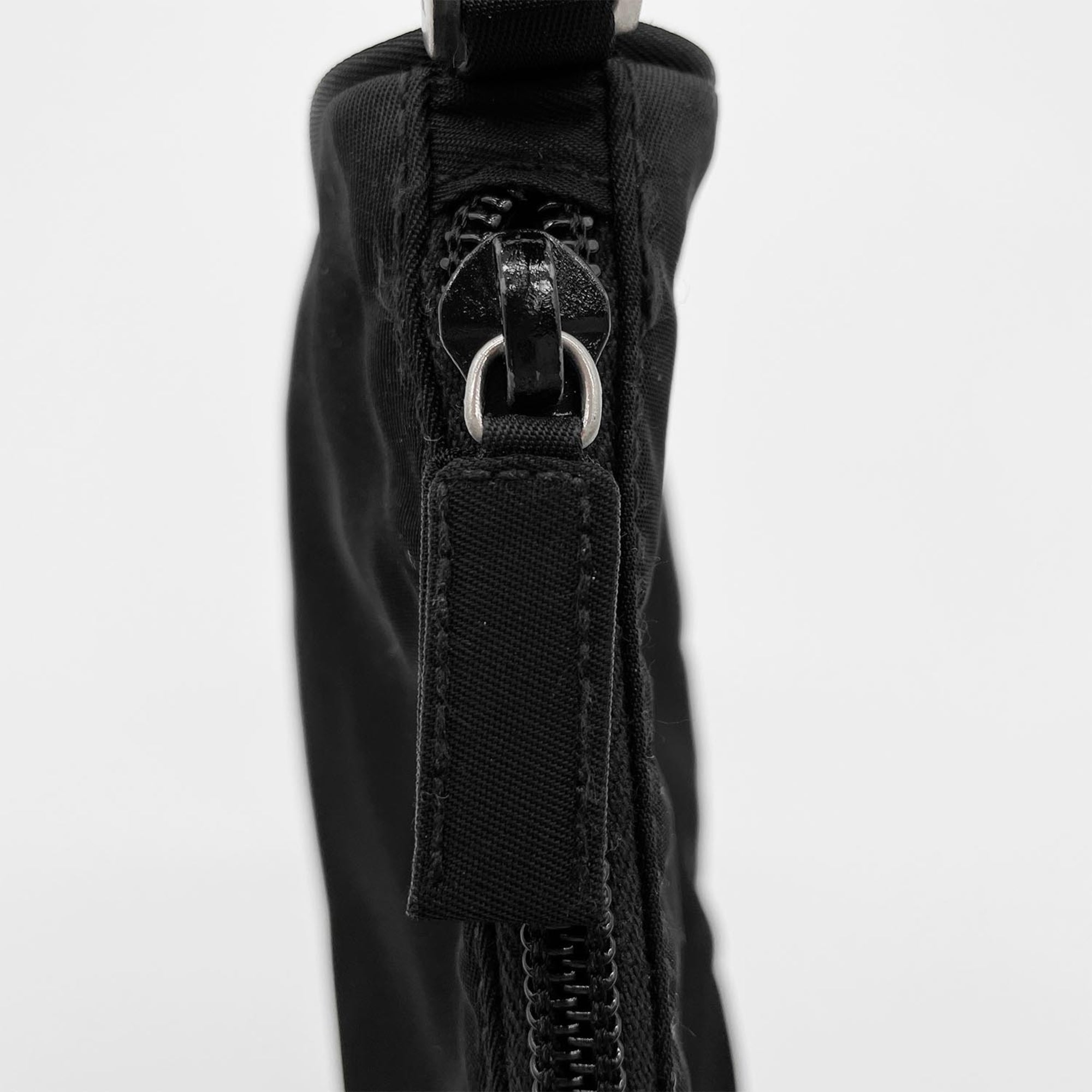 Prada Black Nylon Leather Handbag (Pre-Owned)