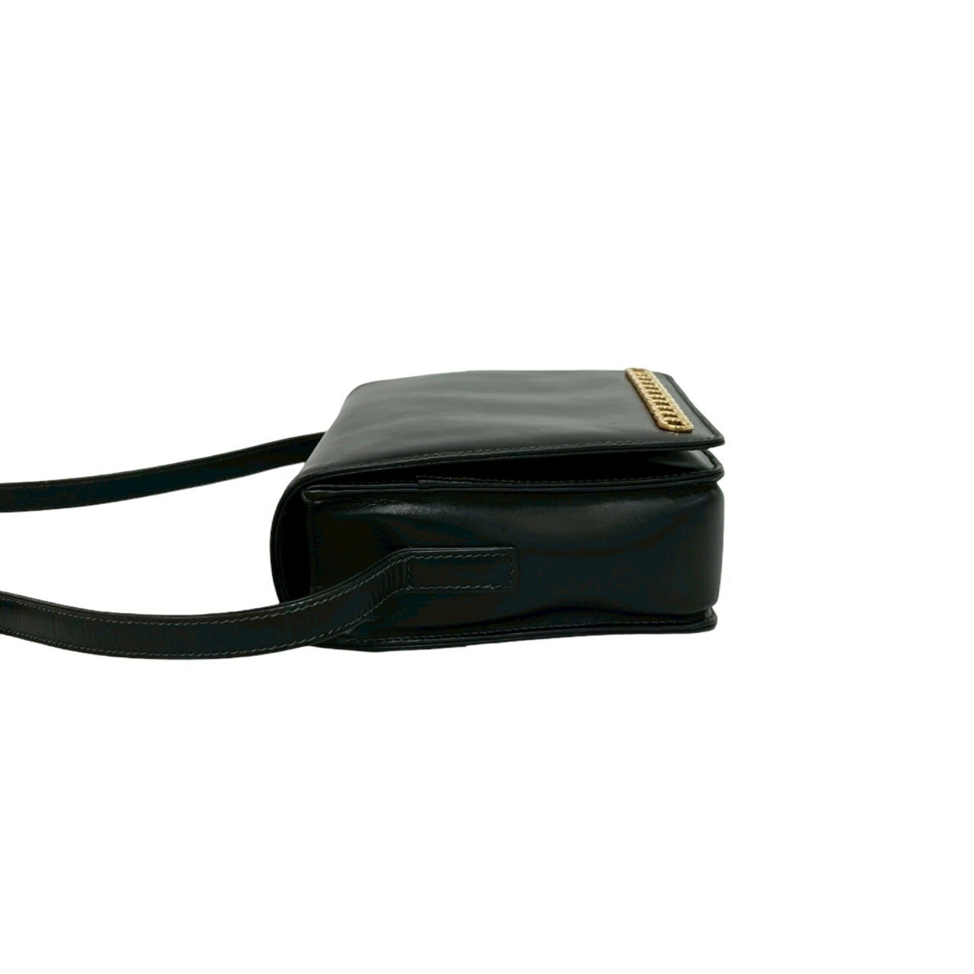 Gucci Black Leather Pochette Shoulder Bag (Pre-Owned)
