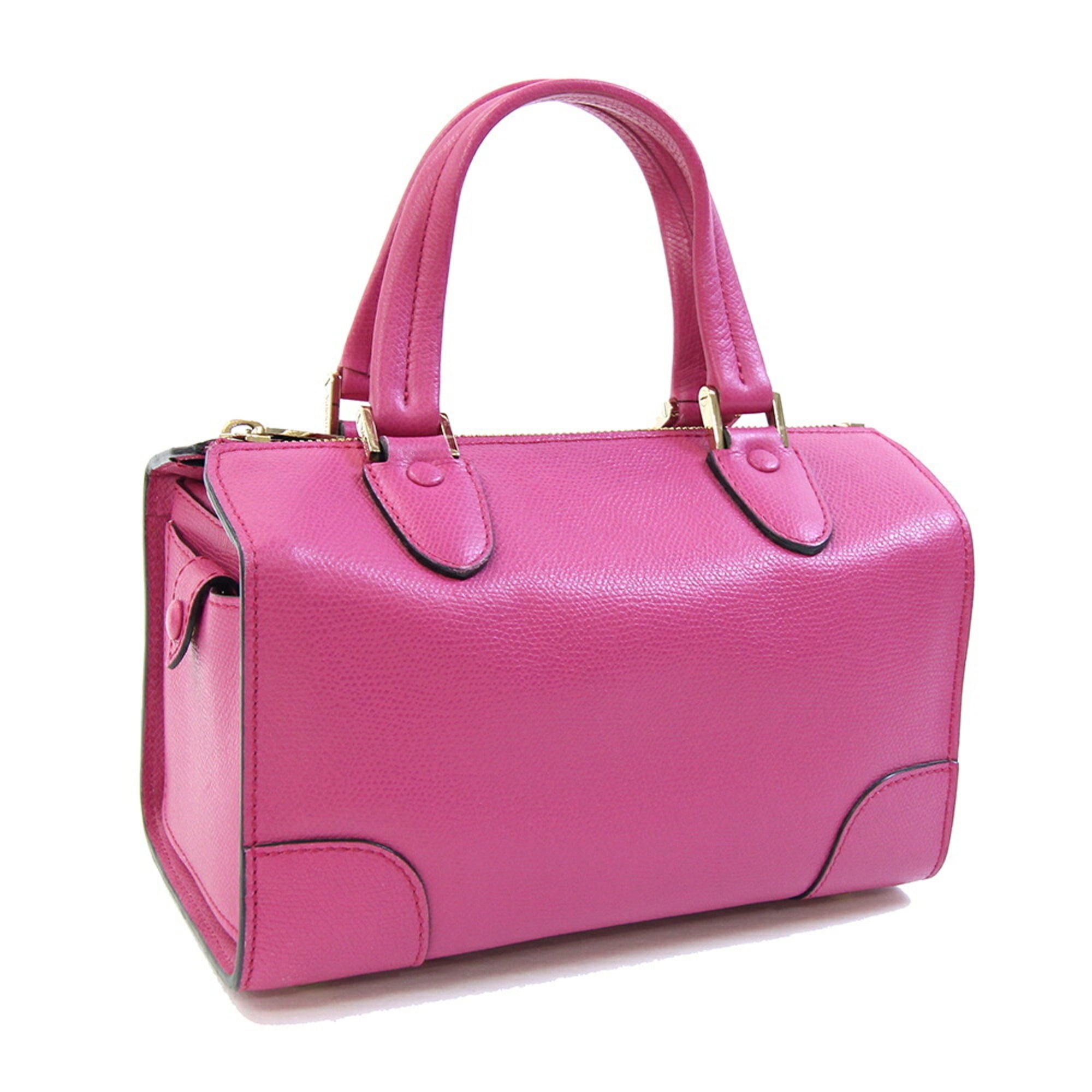 Valextra Pink Leather Handbag (Pre-Owned)