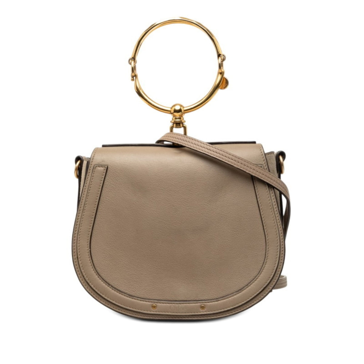 Chloé Beige Leather Suede Handbag Shoulder Bag (Pre-Owned)