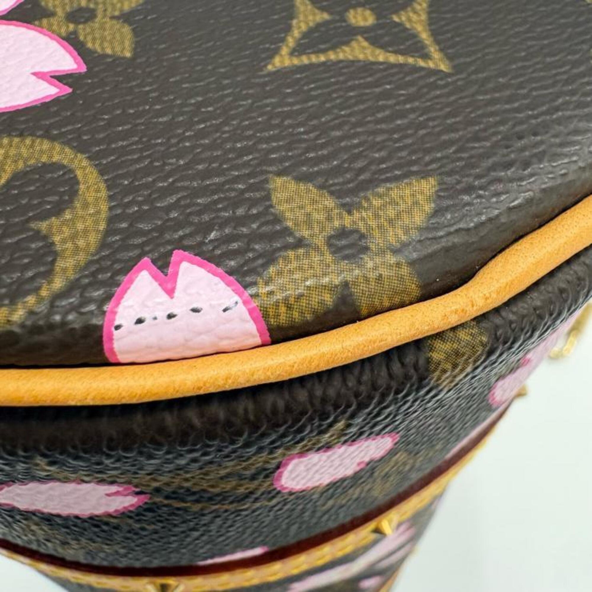 Louis Vuitton Beige Brown Monogram Pink Monogram Handbag (Pre-Owned)