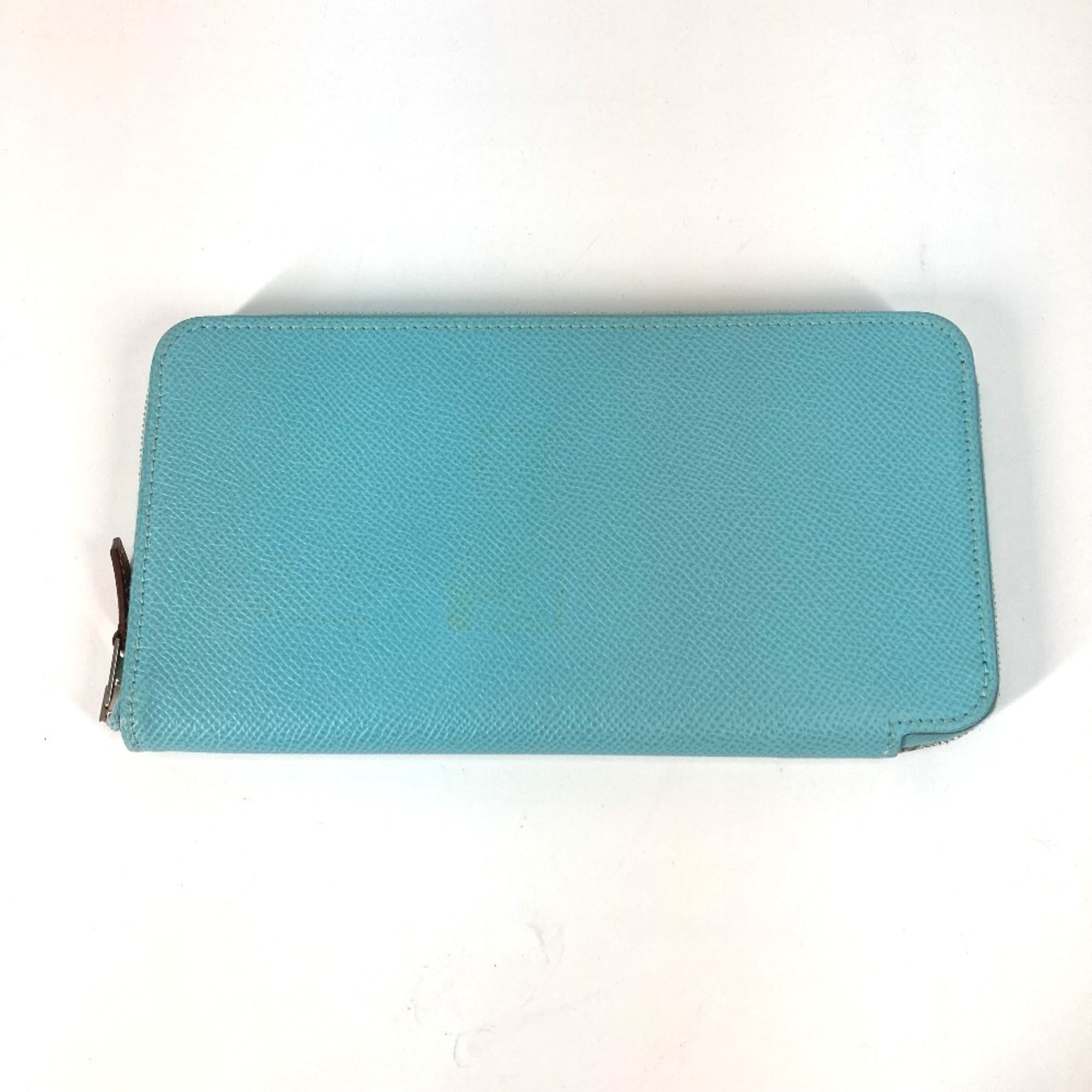 Hermes Blue Pink Epsom Leather Chain/Shoulder Wallet (Pre-Owned)