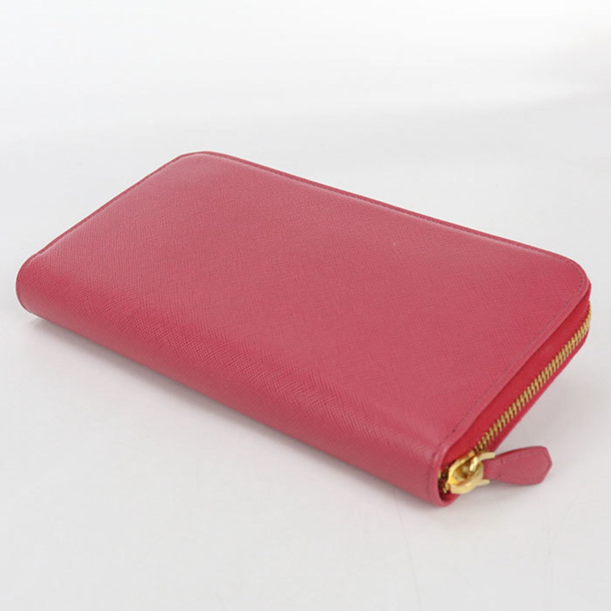 Prada Pink Leather Long Wallet (Bi-Fold) (Pre-Owned)