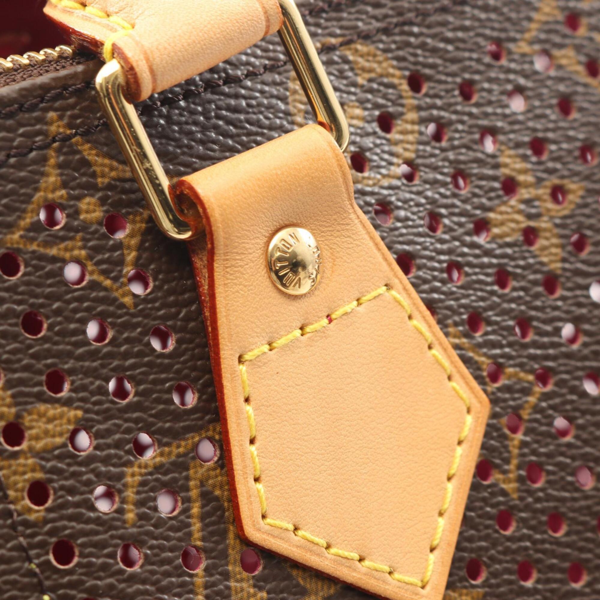 Louis Vuitton Brown Fuchsia Pink Coated Canvas Leather Handbag (Pre-Owned)