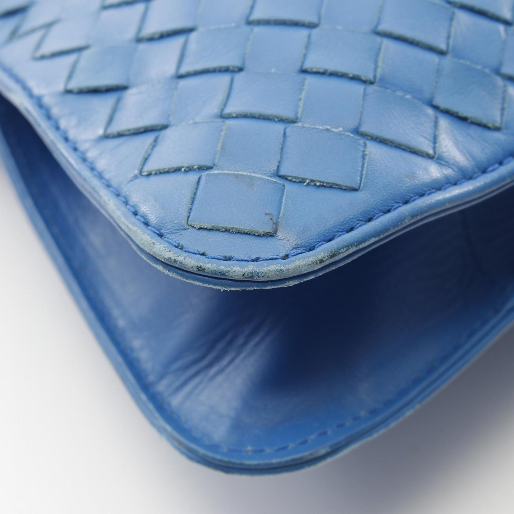 Bottega Veneta Intrecciato Blue Intrecciato Briefcase (Pre-Owned)