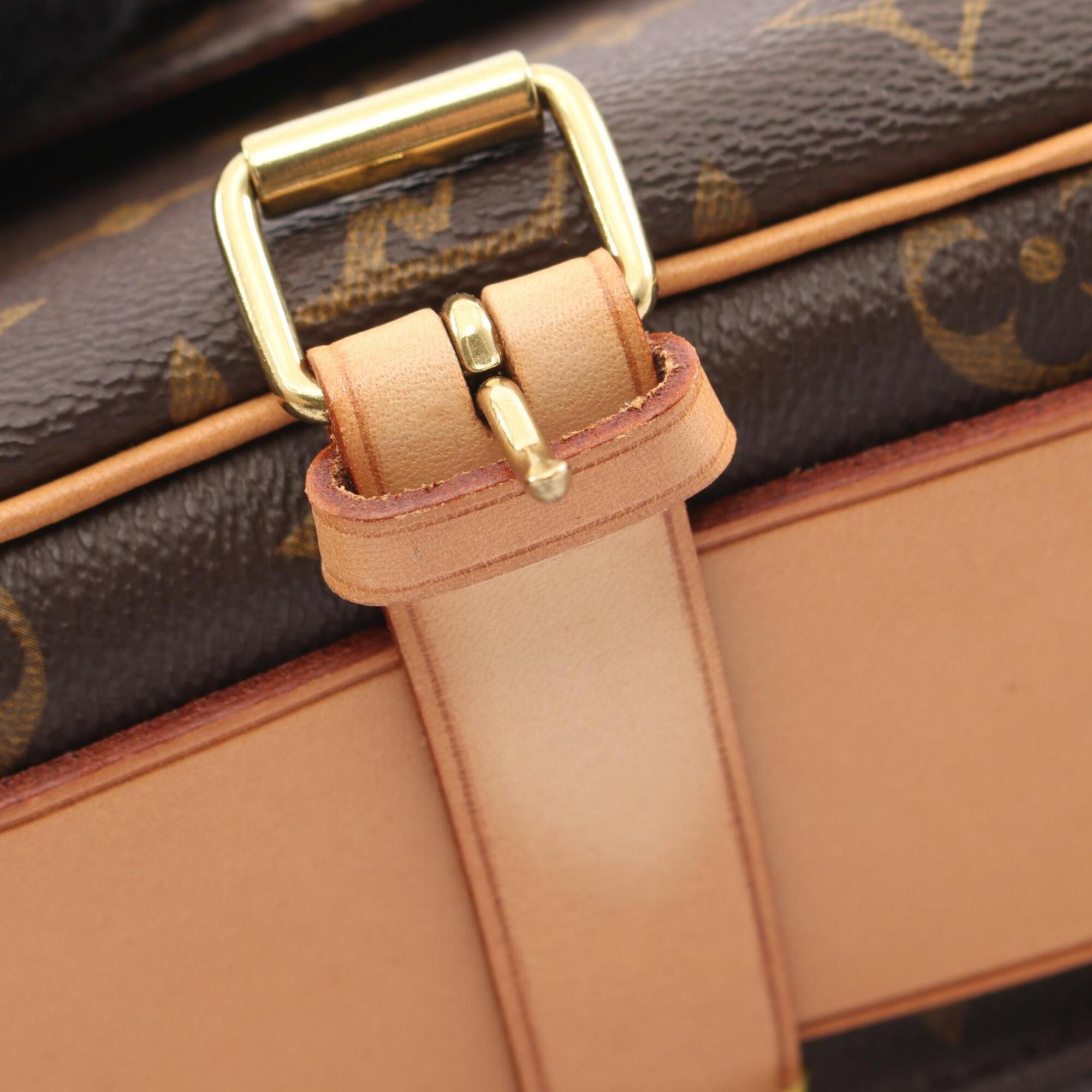 Louis Vuitton Brown Coated Canvas Pvc Monogram Leather Handbag Shoulder Bag (Pre-Owned)