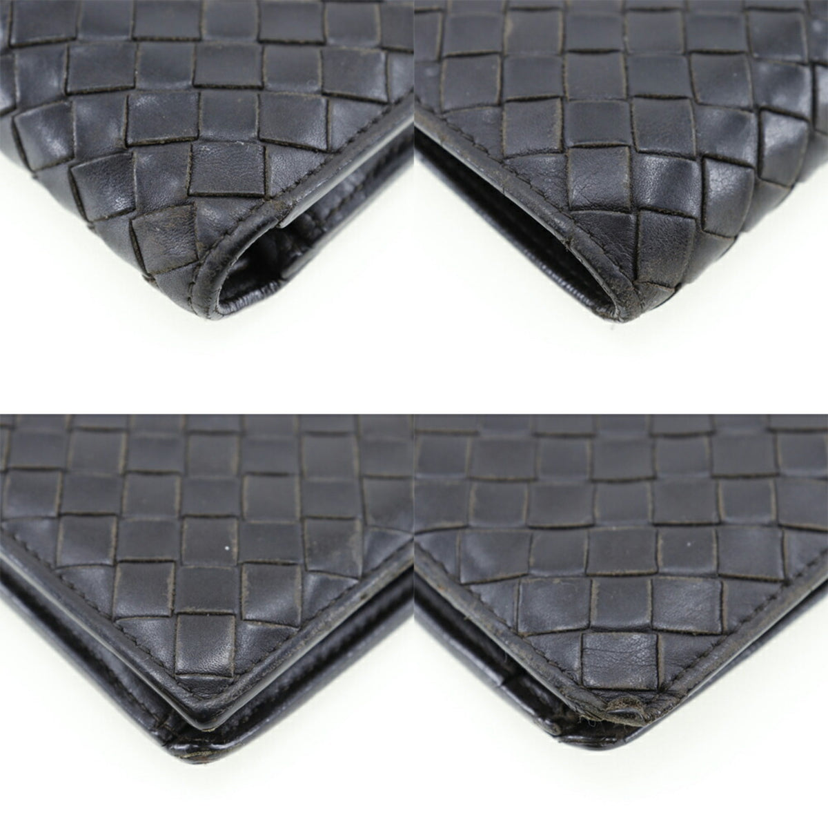 Bottega Veneta Intrecciato Dark Brown Leather Wallet (Bi-Fold) (Pre-Owned)
