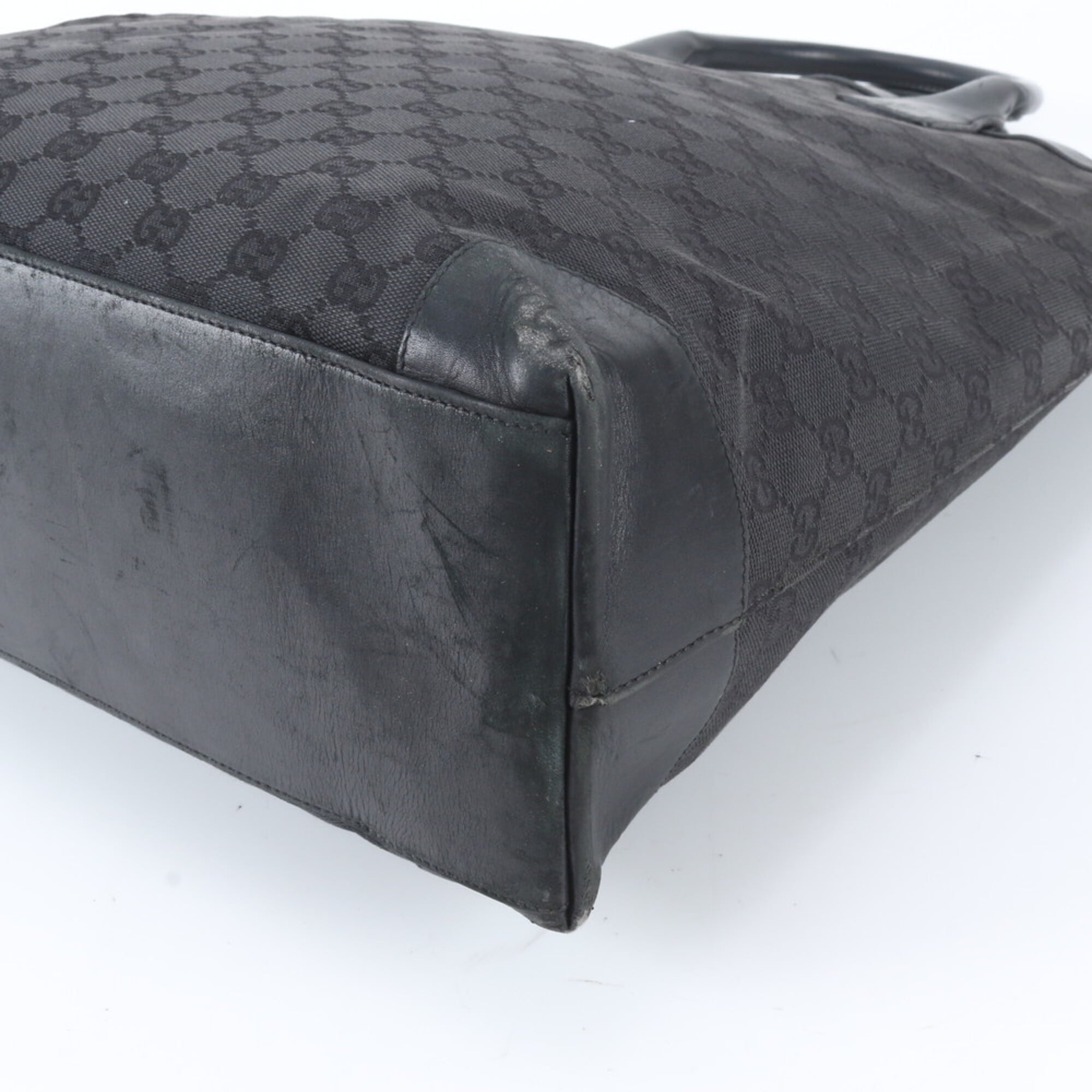Gucci Gg Canvas Black Gg Canvas Handbag Tote Bag (Pre-Owned)