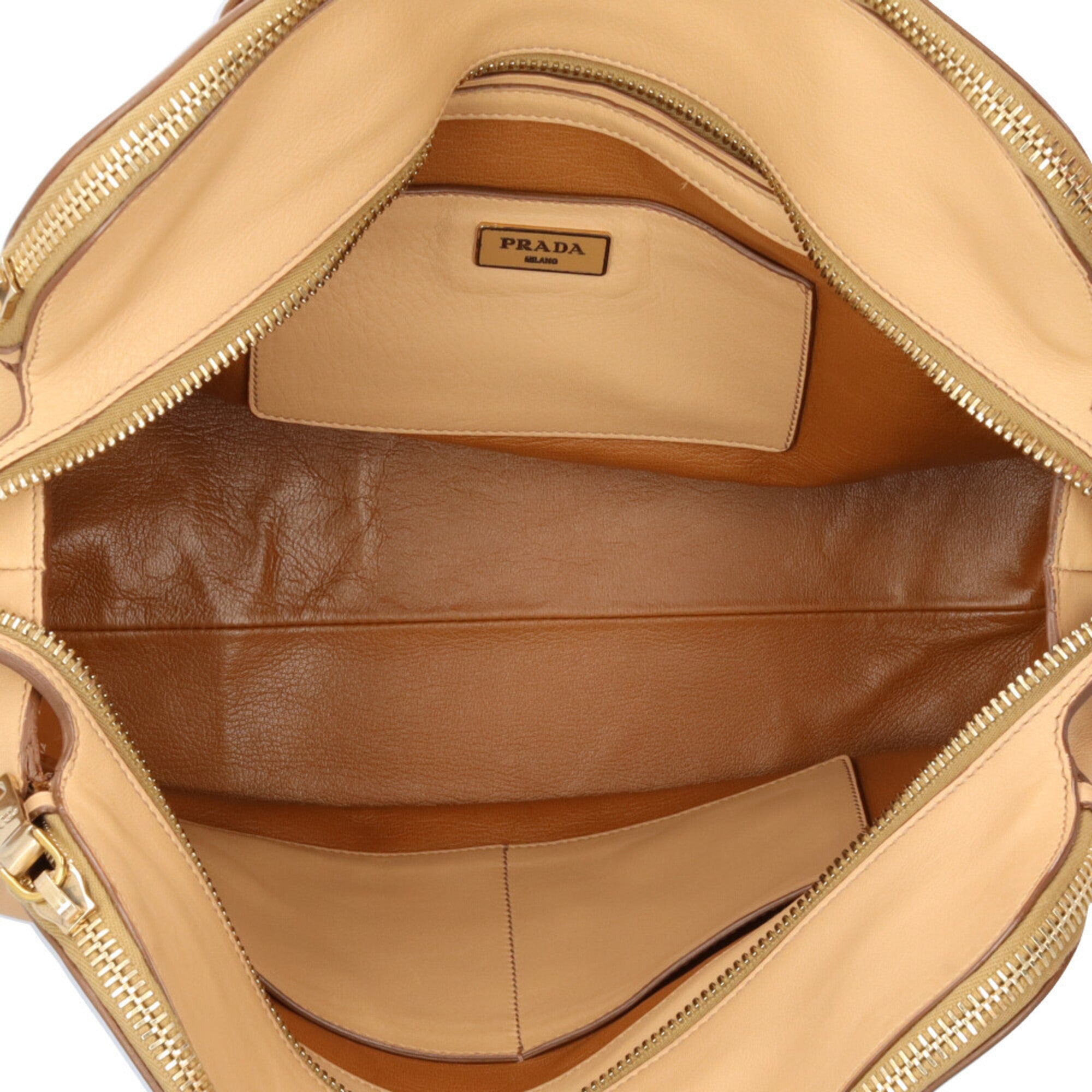 Prada Beige Leather Handbag (Pre-Owned)