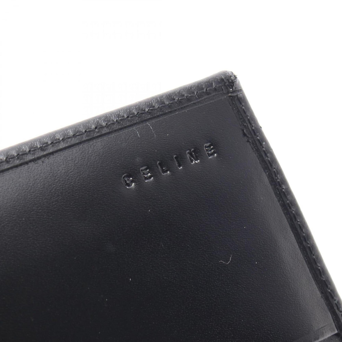 Celine Black Leather Long Wallet (Bi-Fold) (Pre-Owned)