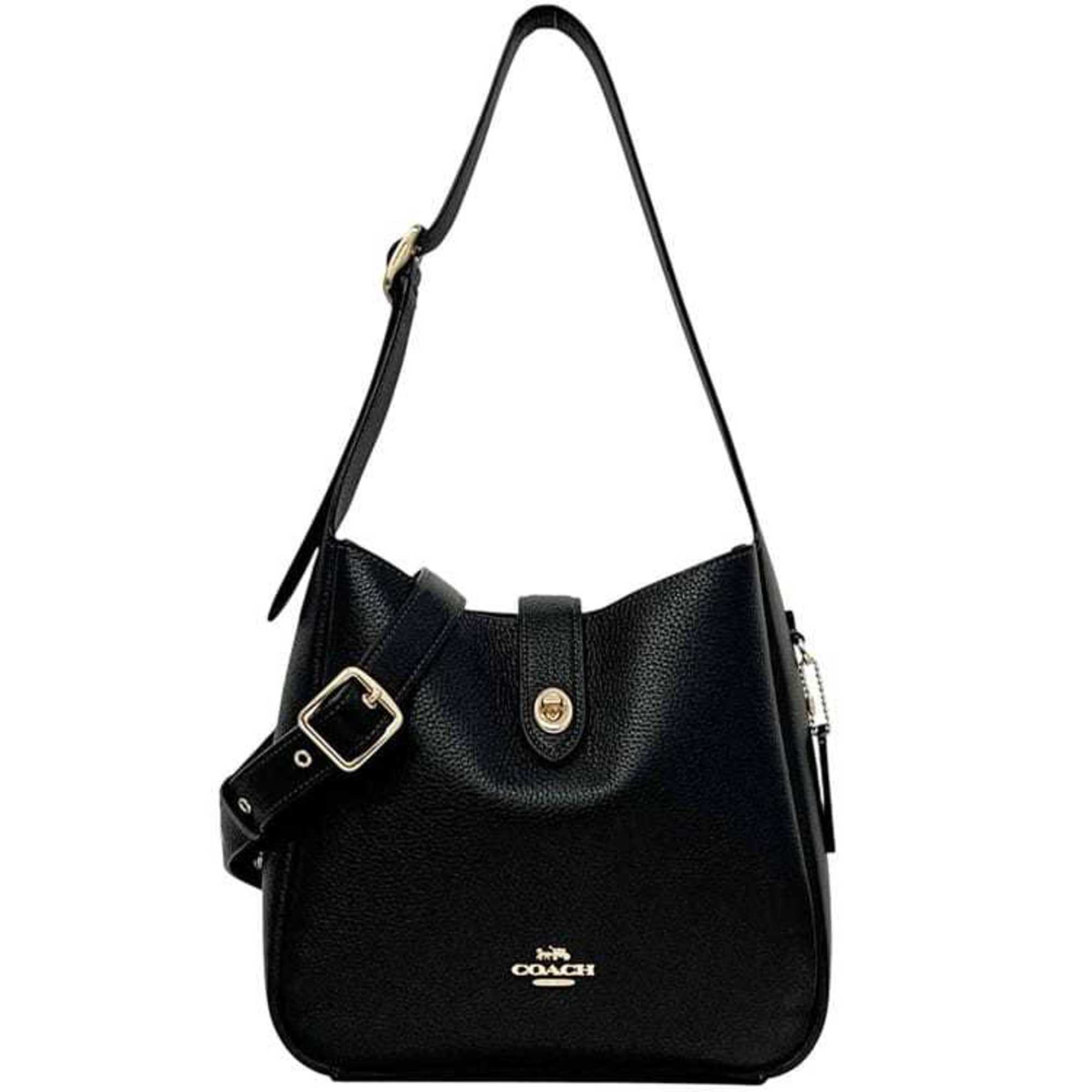 Coach Black Leather Shoulder Bag (Pre-Owned)