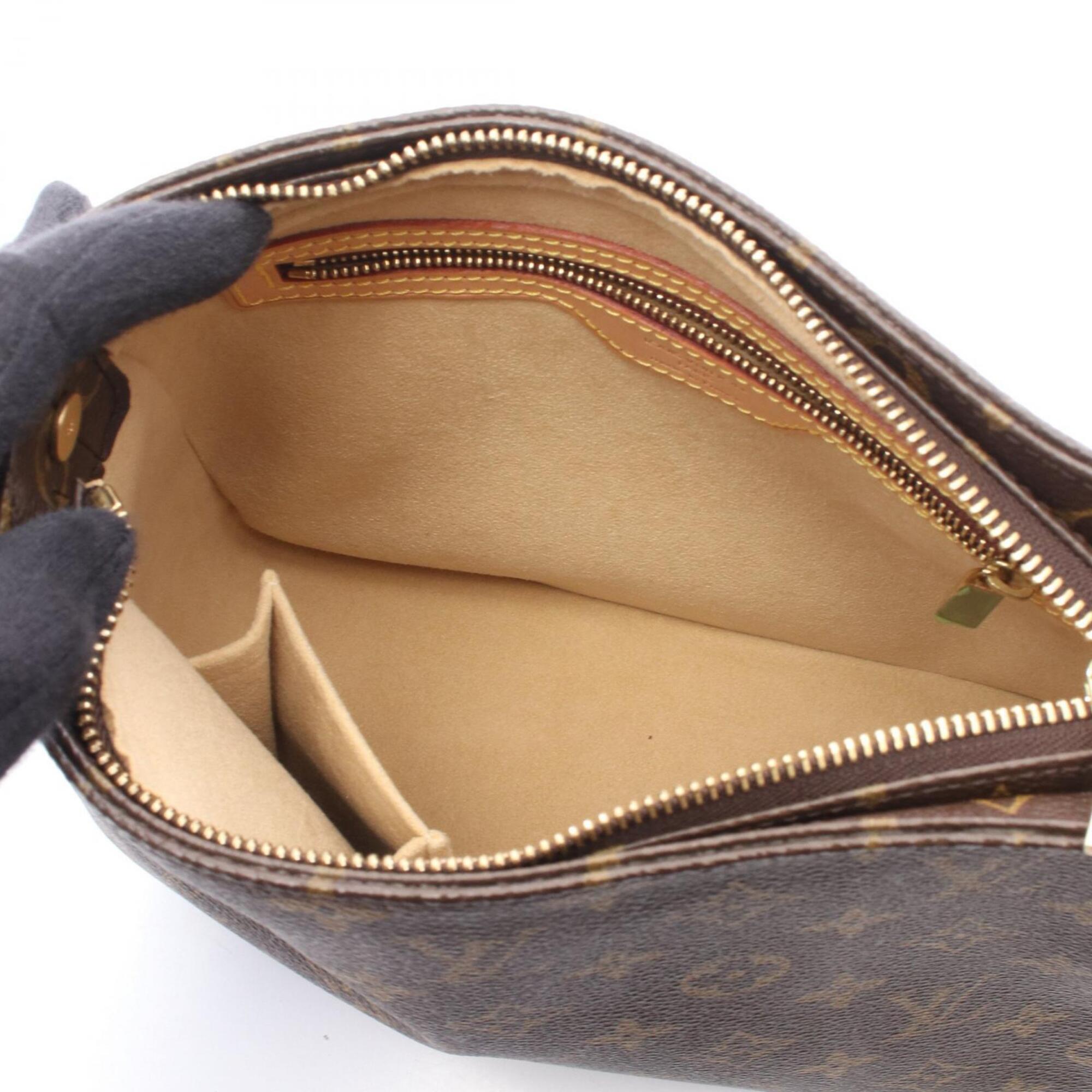 Louis Vuitton Brown Monogram Coated Canvas Leather Handbag Shoulder Bag (Pre-Owned)