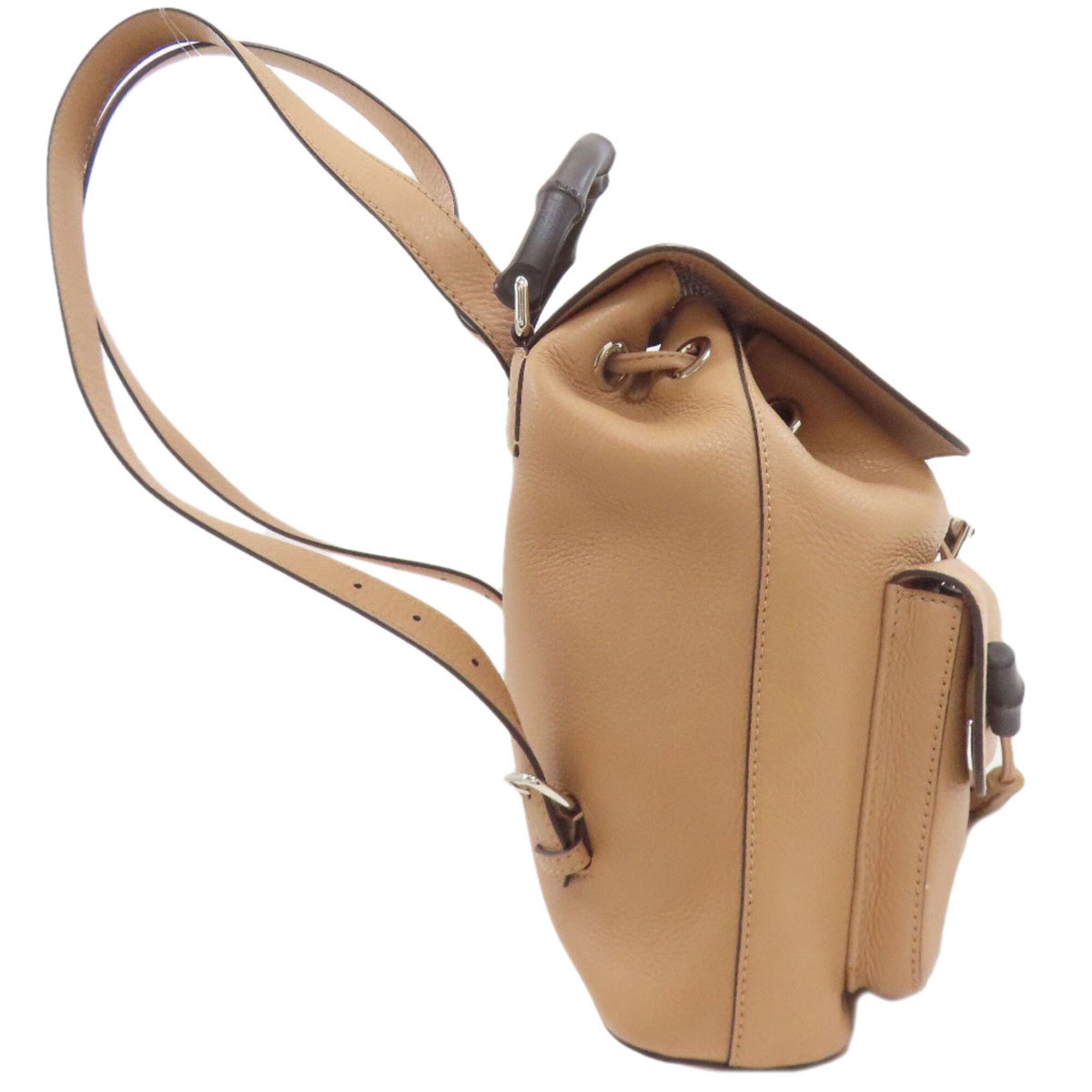 Gucci Beige Leather Backpack (Pre-Owned)