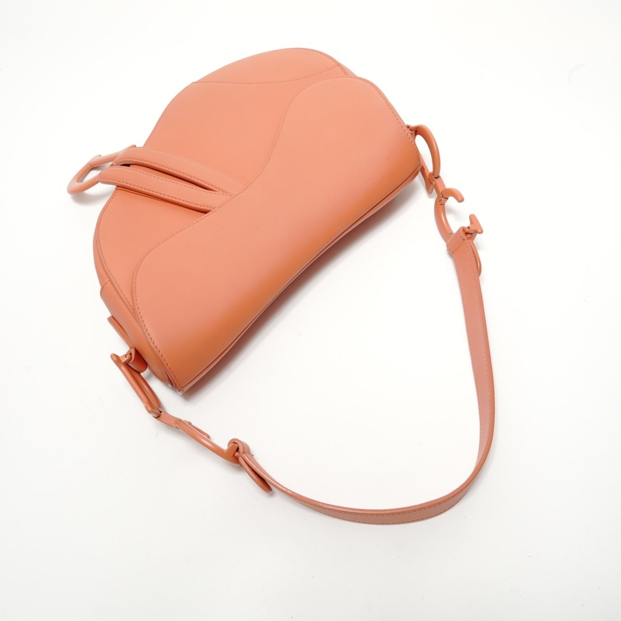 Christian Dior Orange Saddle Bag Shoulder Bag (Pre-Owned)