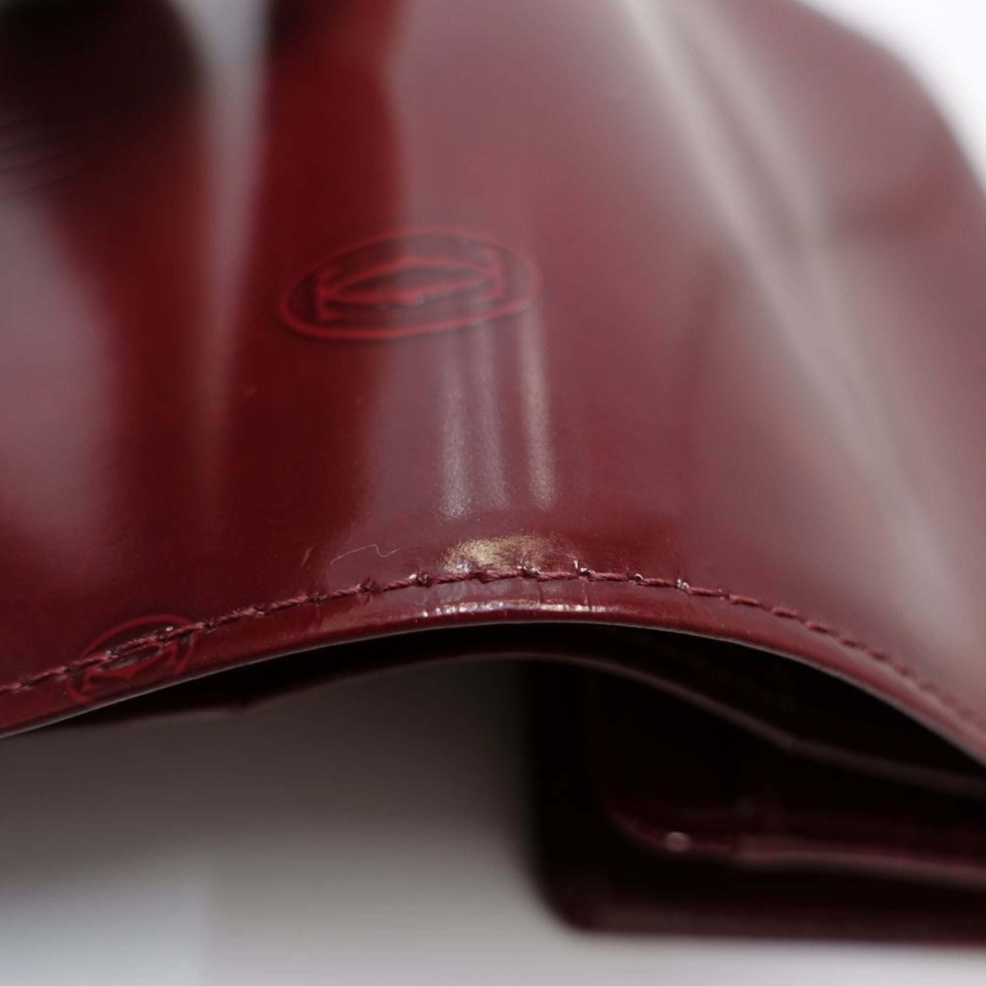 Cartier Bordeaux Patent Leather Wallet (Bi-Fold) (Pre-Owned)