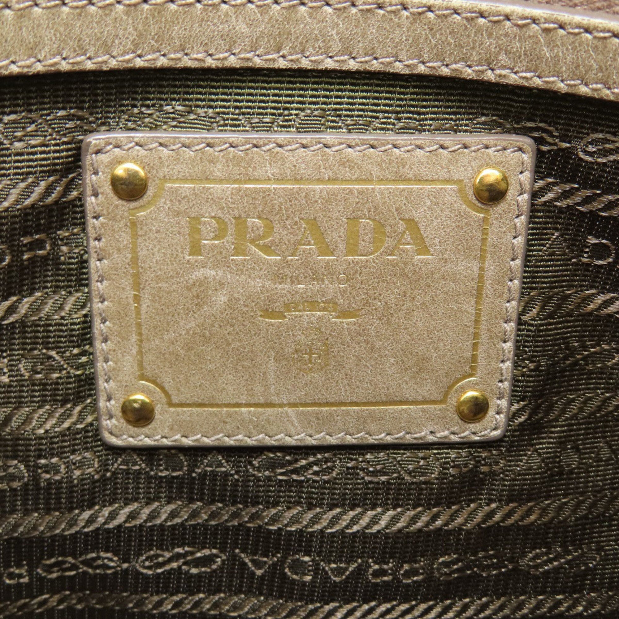 Prada Brown Leather Handbag (Pre-Owned)
