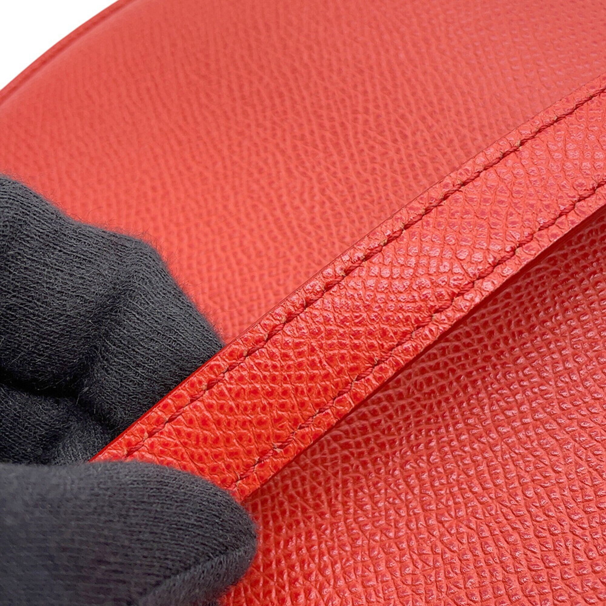 Salvatore Ferragamo Red Color Leather Shoulder Bag Sling Bag (Pre-Owned)