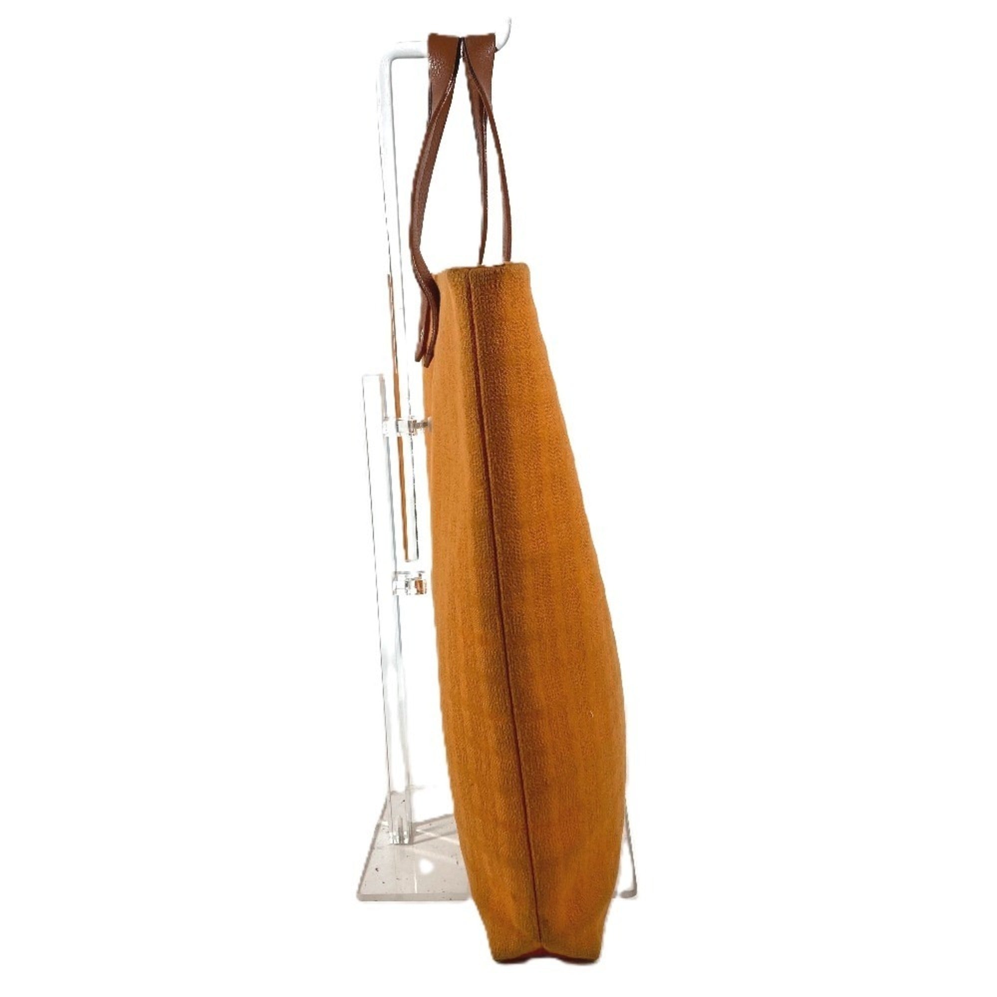 Hermes Orange Cotton Shoulder Bag Tote Bag (Pre-Owned)