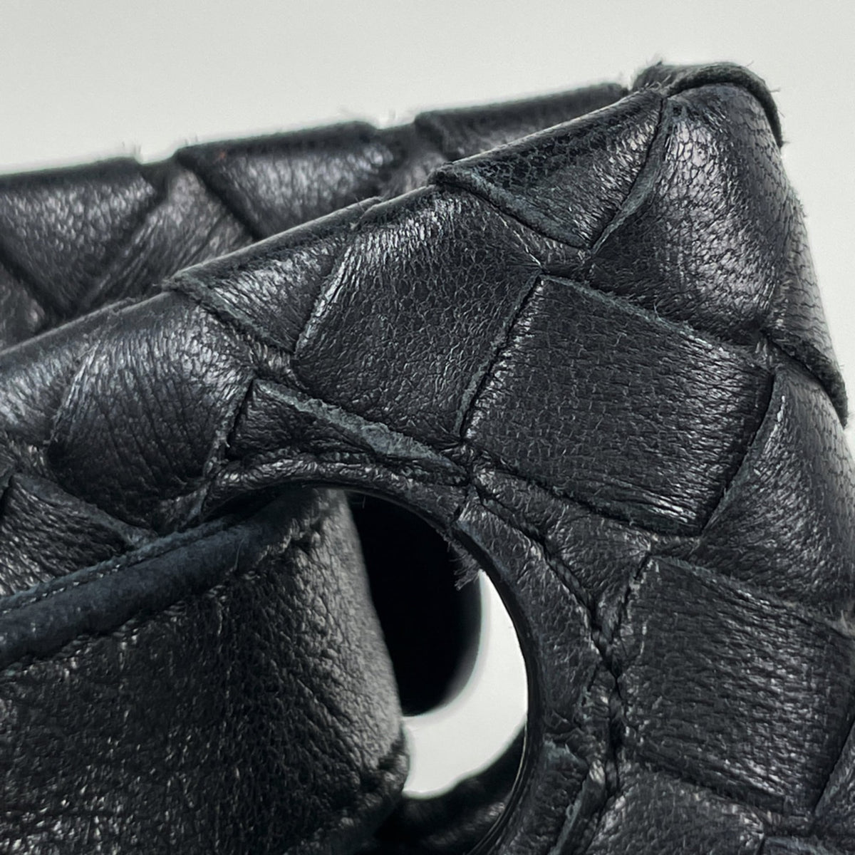 Bottega Veneta Intrecciato Black Leather Tote Bag (Pre-Owned)
