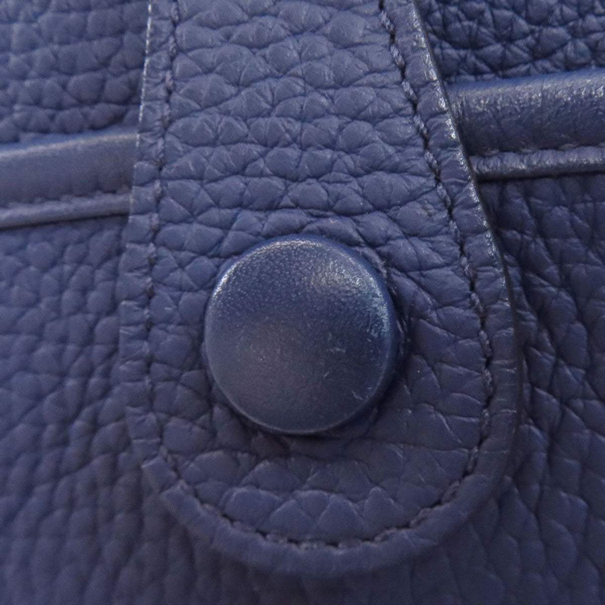 Hermes Blue Taurillon Clemence Leather Shoulder Bag (Pre-Owned)