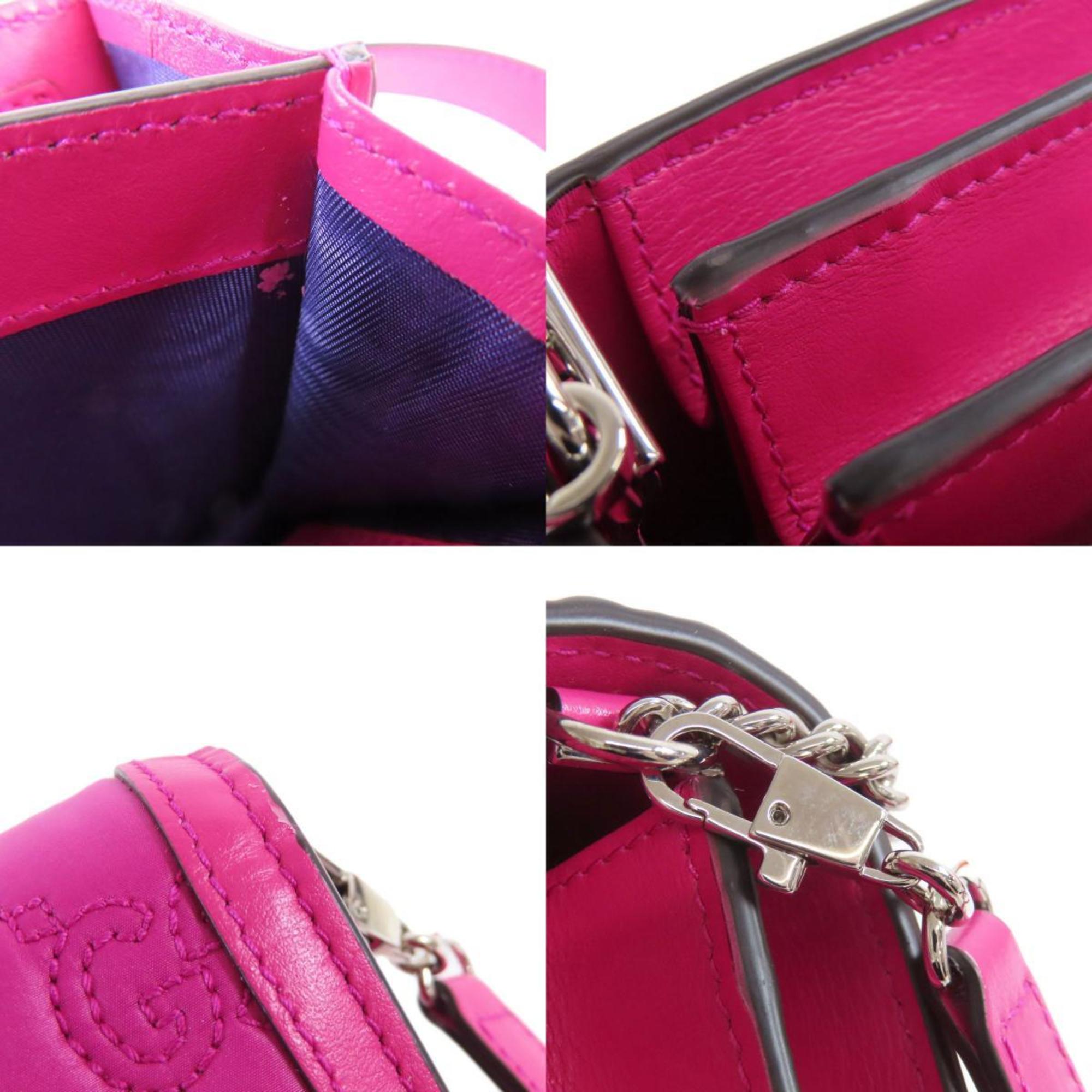 Gucci Pink Nylon Shoulder Bag (Pre-Owned)