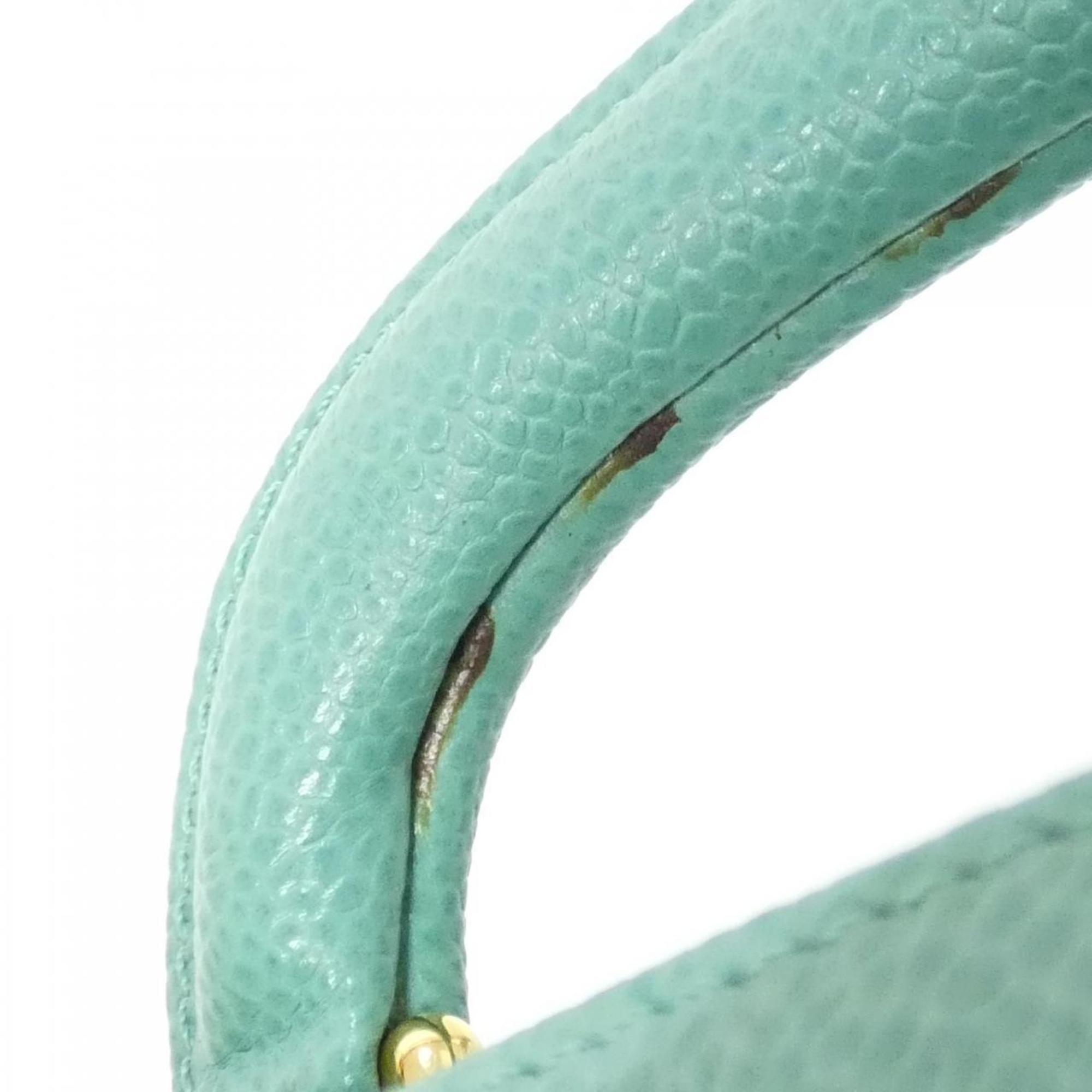 Chanel Green Grained Calfskin Handbag (Pre-Owned)