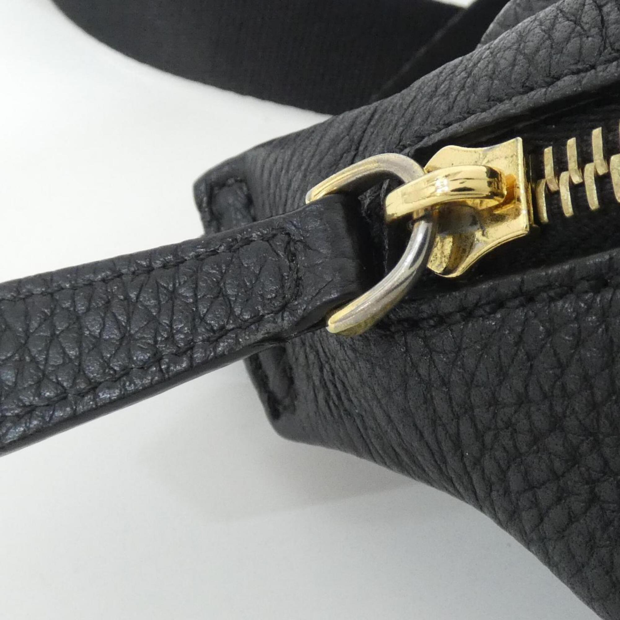 Fendi Black Leather Fanny Pack Handbag (Pre-Owned)